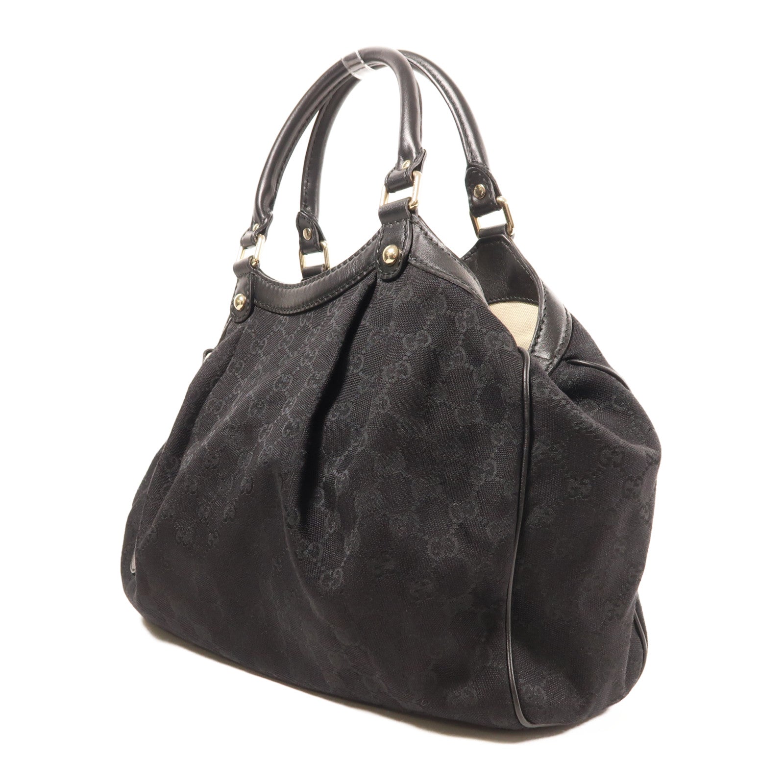 GUCCI 帆布Shoulder Bag金扣肩背袋