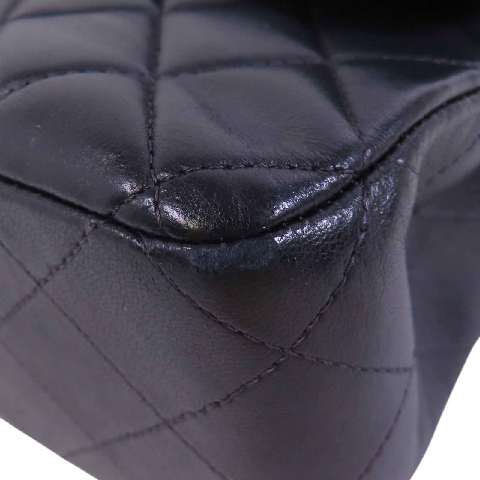 CHANEL 羊皮皮革Classic 25銀扣鏈帶肩背袋