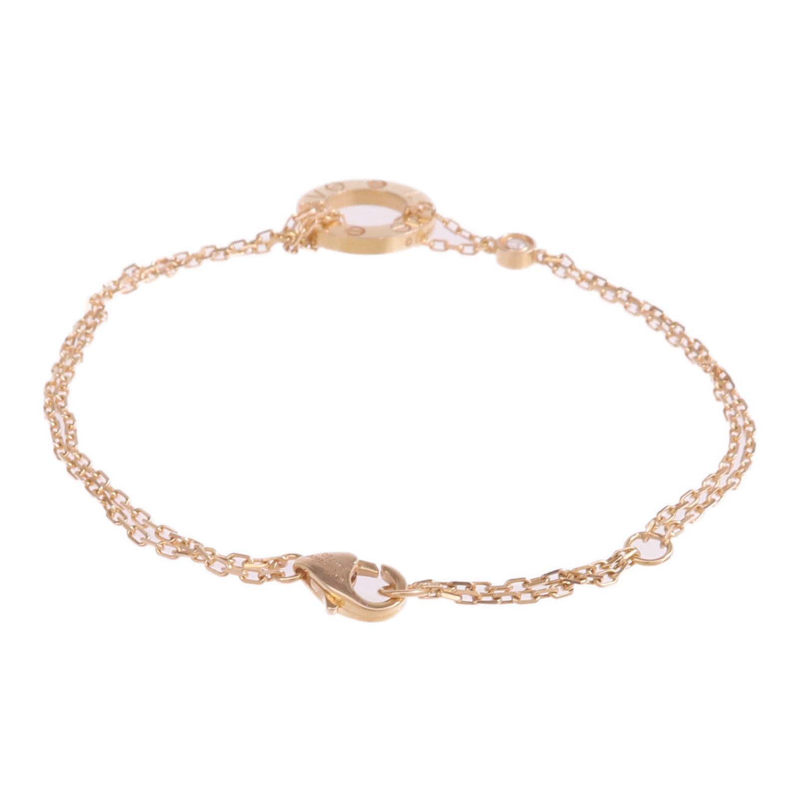 CARTIER 18K玫瑰金Love Bracelet 2 Diamonds鑽石手鏈
