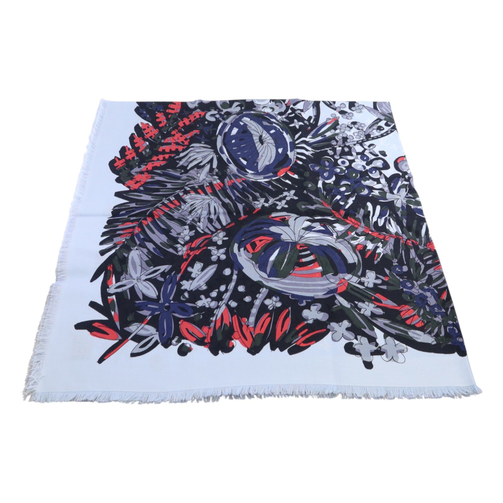 LOUIS VUITTON 羊毛/絲質Scarf絲巾