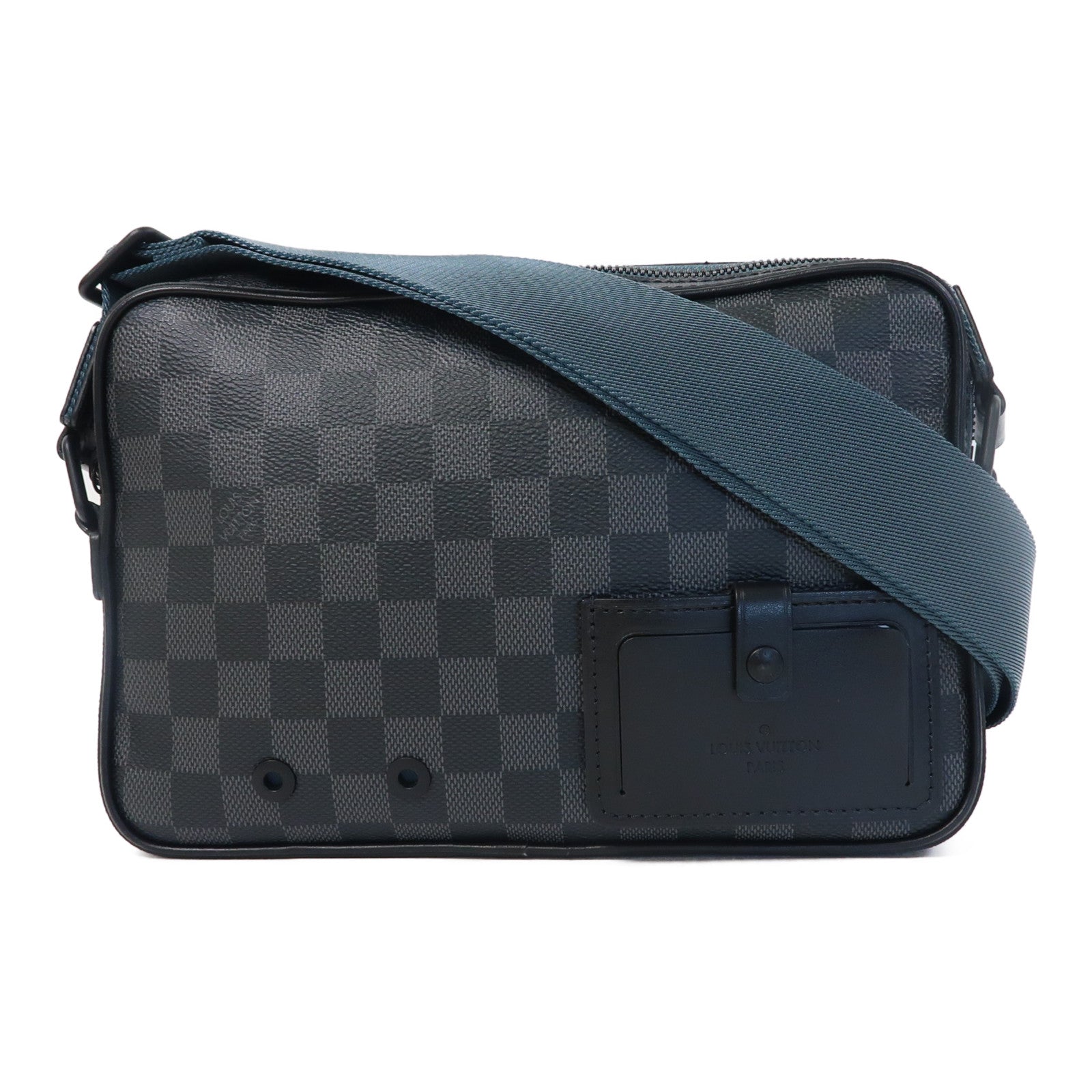 LOUIS VUITTON Damier Graphite Alpha Messenger Bag肩背袋黑色