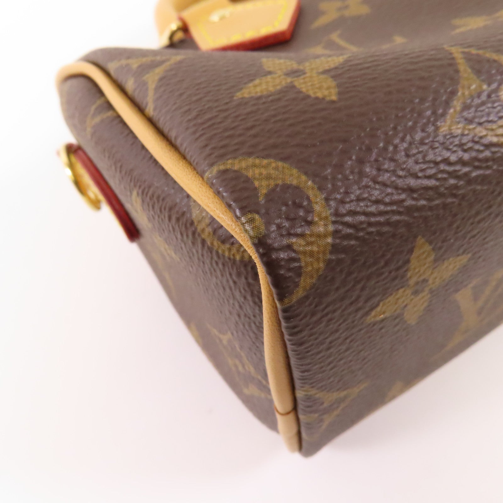 LOUIS VUITTON Monogram Nano Speedy金扣手挽肩背兩用袋