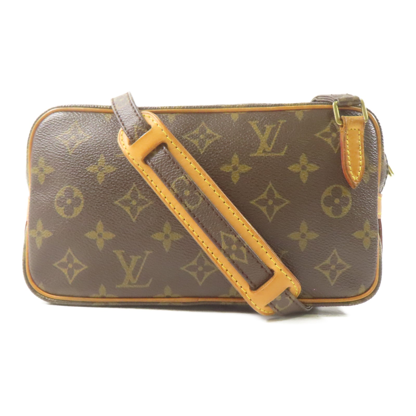 LOUIS VUITTON Monogram Pochette Marly Bando金扣肩背袋啡色