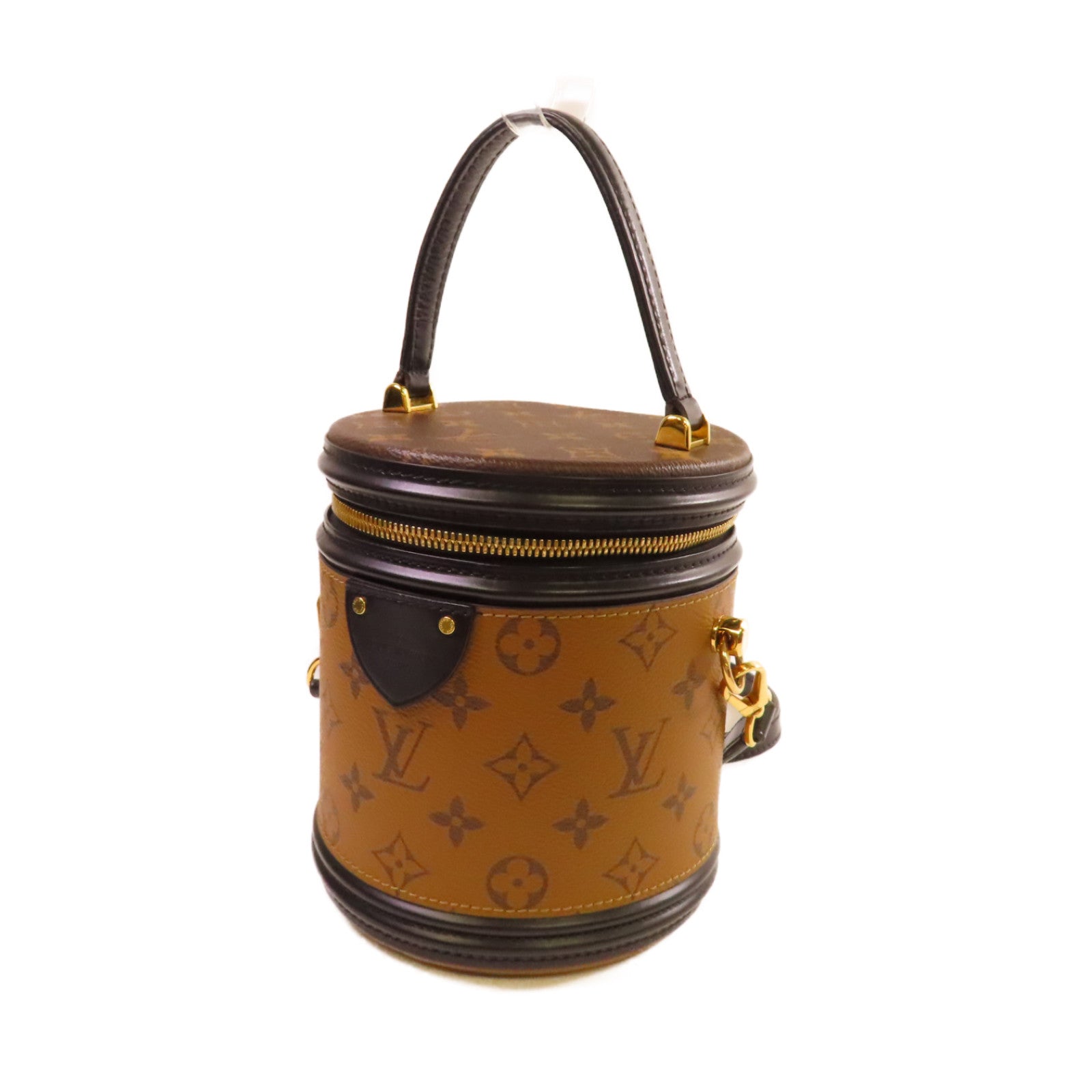 LOUIS VUITTON 【激減優惠】Monogram Reverse Cannes 2Way Shoulder Bag金扣手挽肩背兩用袋啡色/黑色