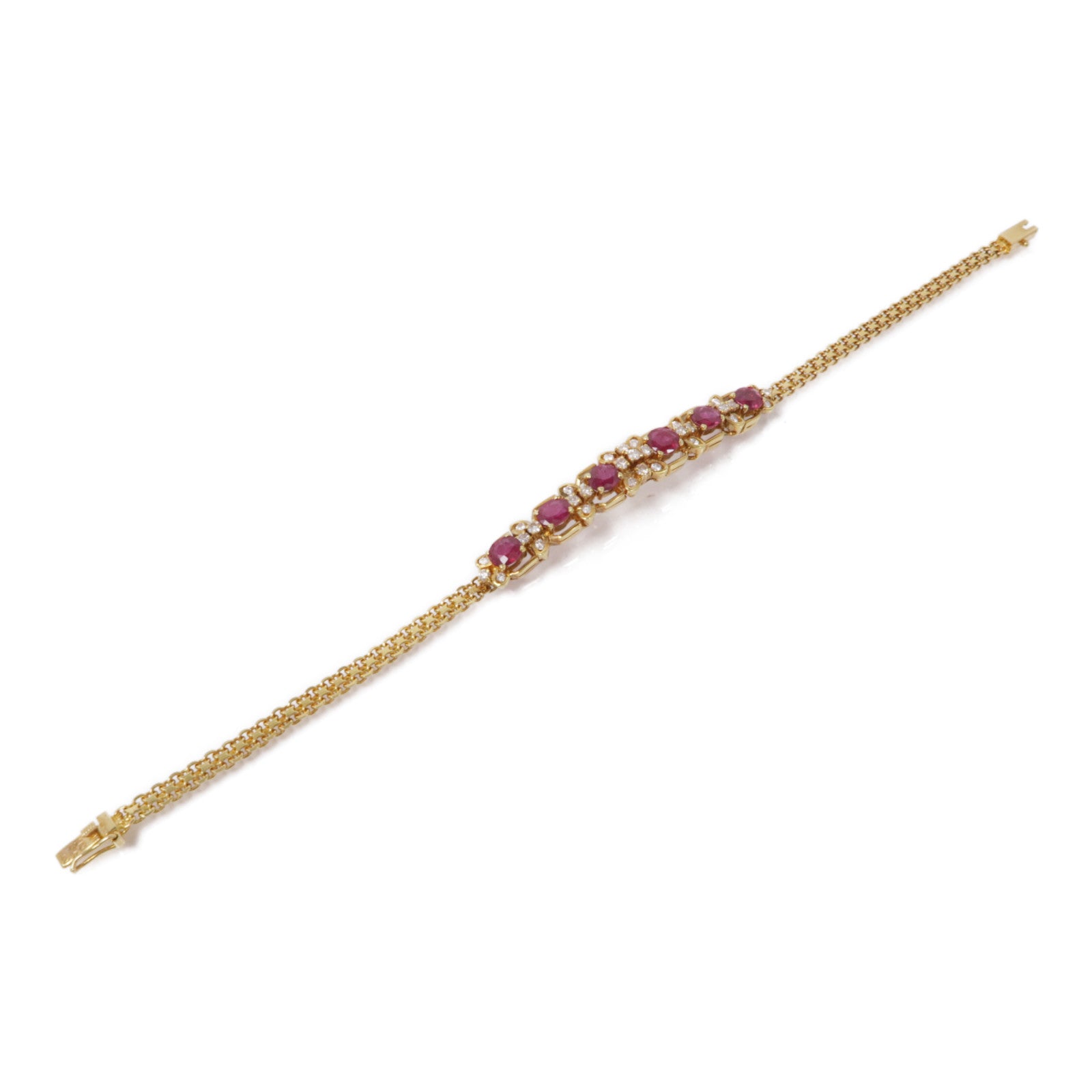 JEWELRY 18K黃金Ruby Diamond Bracelet紅寶石/鑽石手鏈