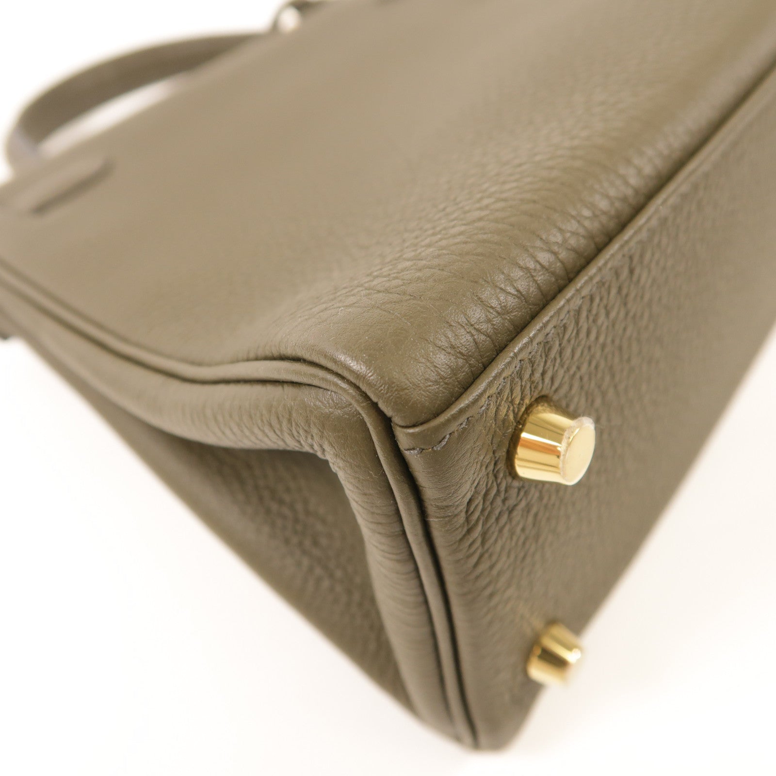 HERMES 【激減優惠】Togo皮革Kelly 25金扣手挽肩背兩用袋Vert Maquis