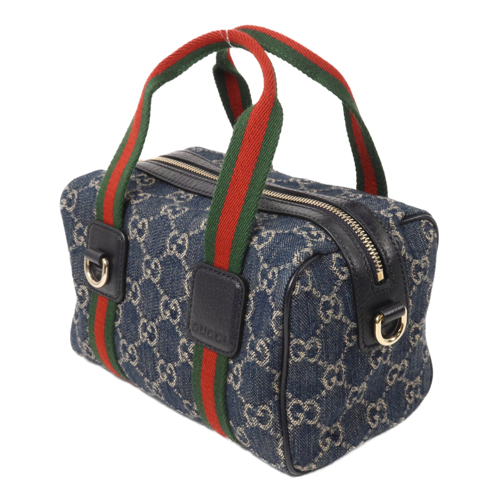 GUCCI 牛仔布Ophidia Boston手挽肩背兩用袋