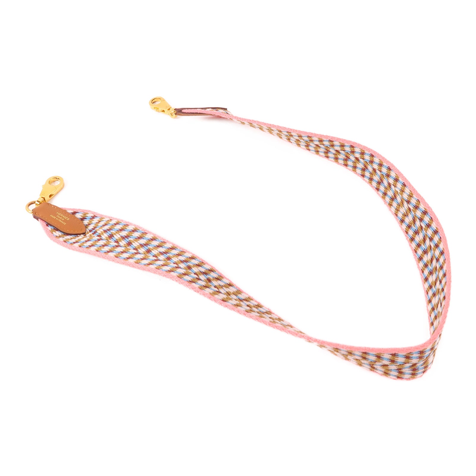 HERMES 帆布Strap金扣肩背帶
