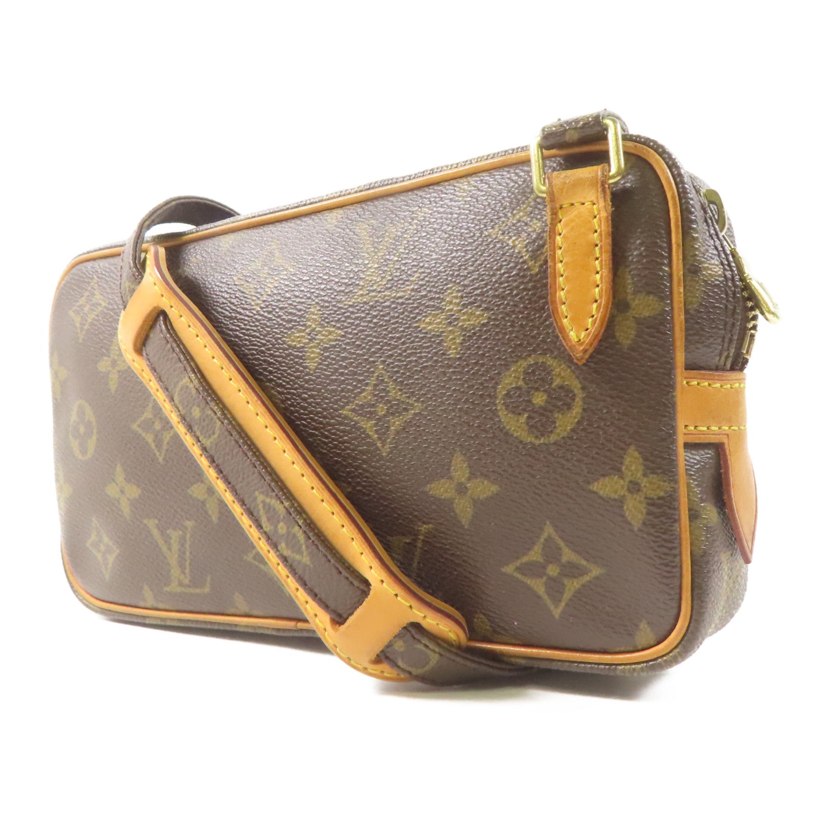 LOUIS VUITTON Monogram Pochette Marly Bando金扣肩背袋啡色