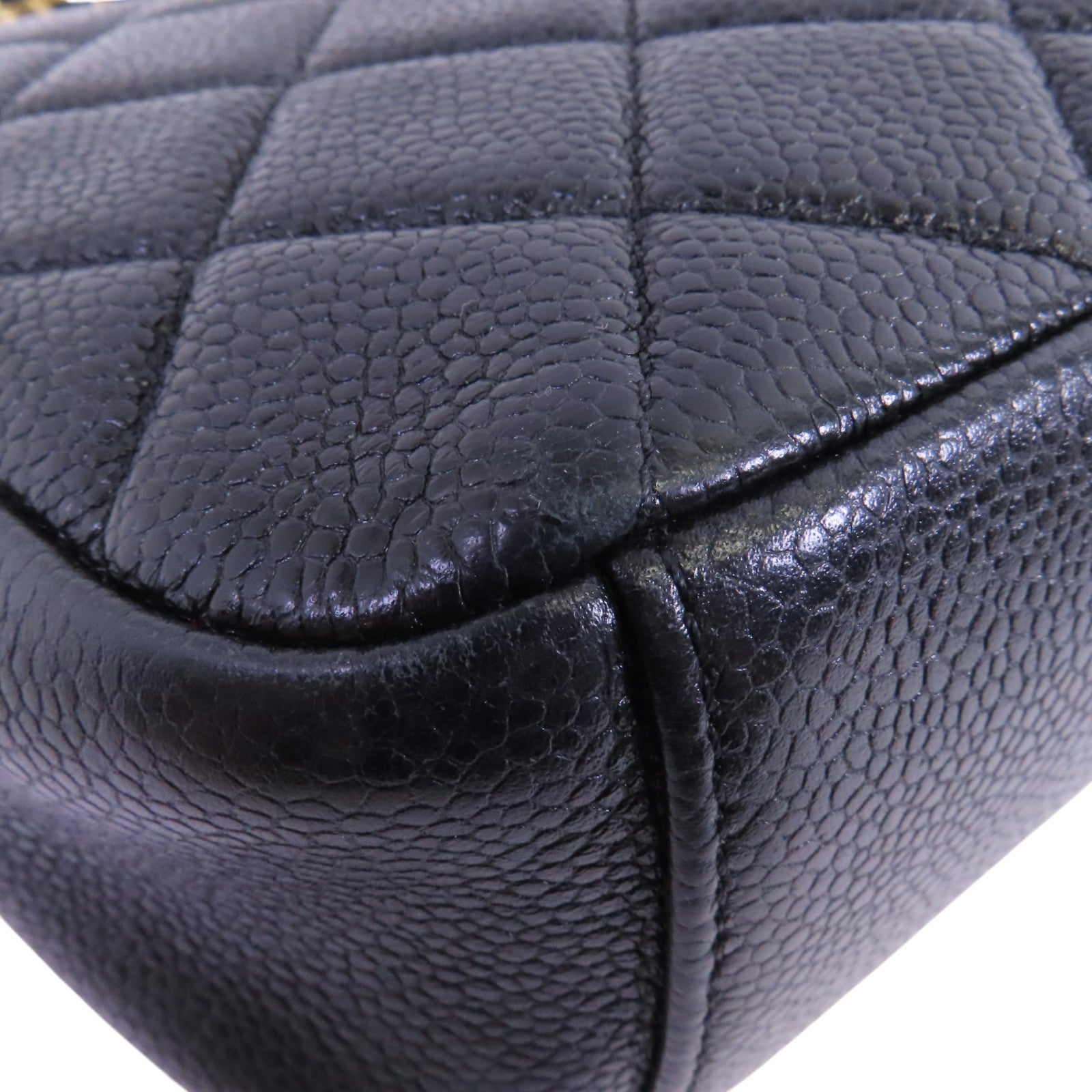 CHANEL 牛皮皮革Chain Shoulder Bag金扣鏈帶肩背袋