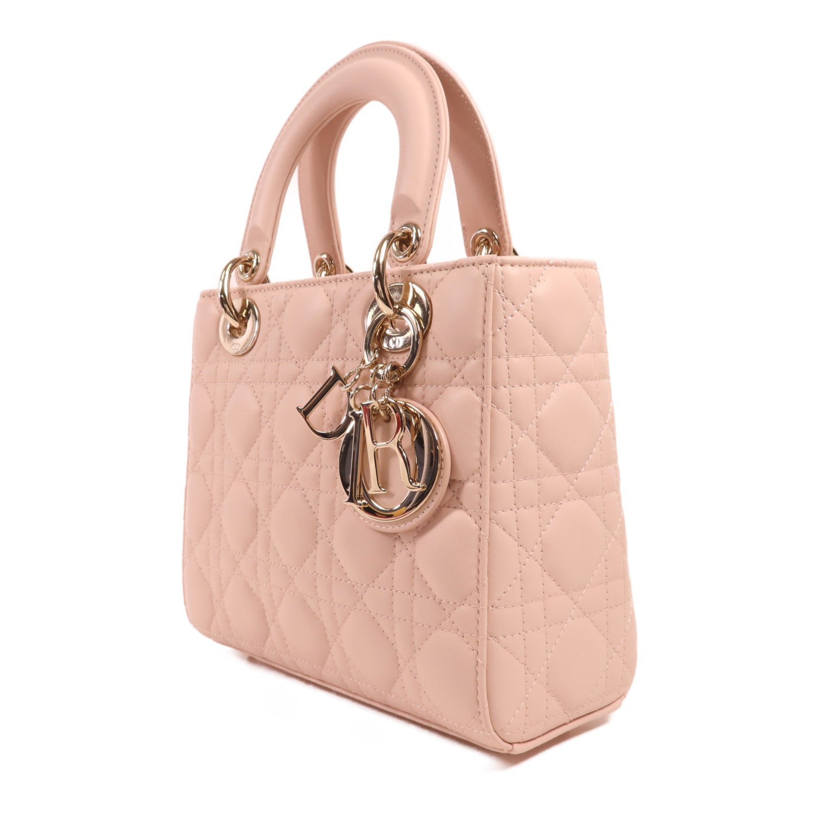 Dior 羊皮皮革Lady Dior My ABC Dior金扣手挽肩背兩用袋