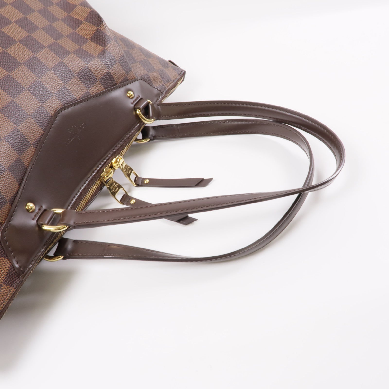 LOUIS VUITTON Damier Westminster GM金扣肩背袋棕色