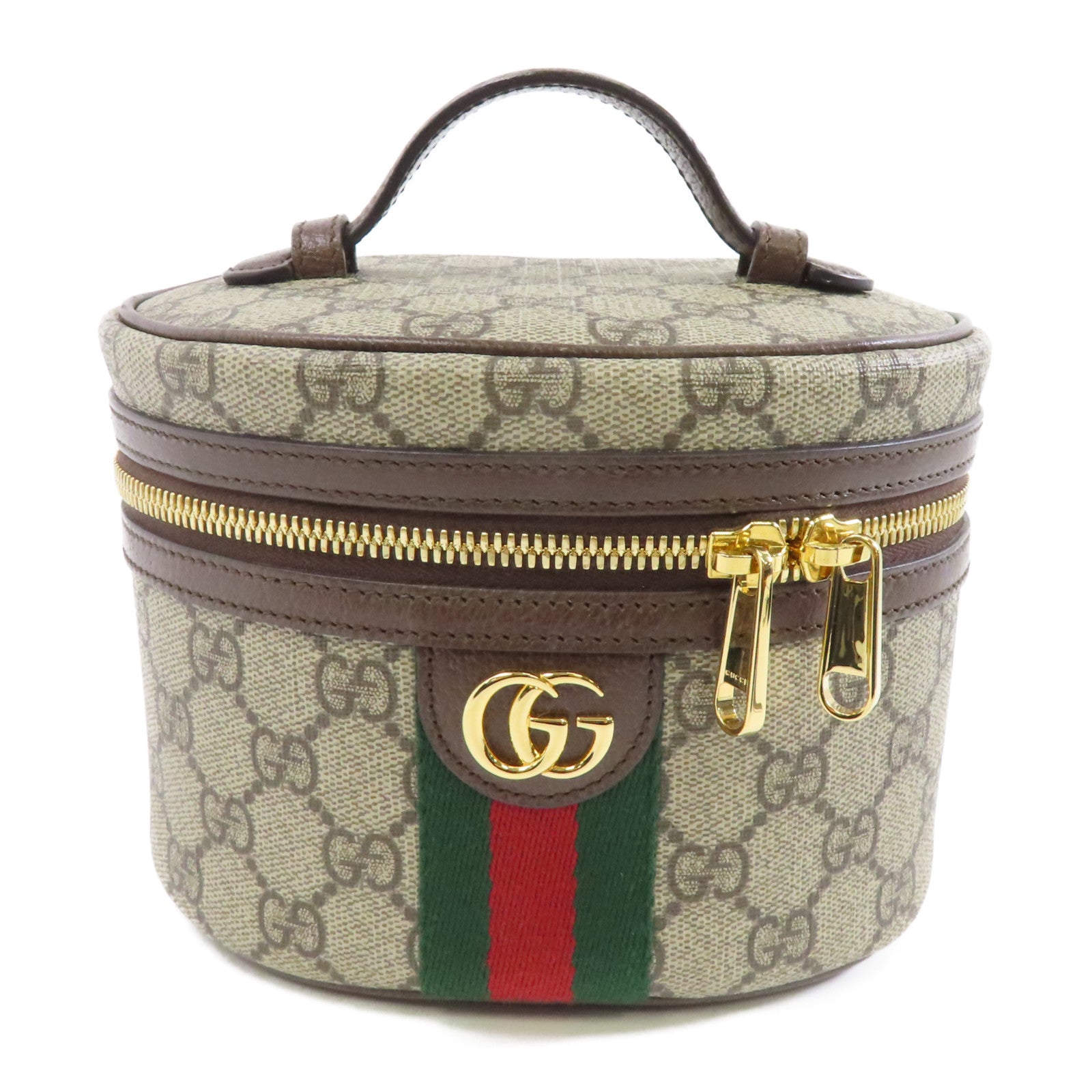 GUCCI 塗層帆布Ophidia Cosmetic Case金扣化妝袋啡色