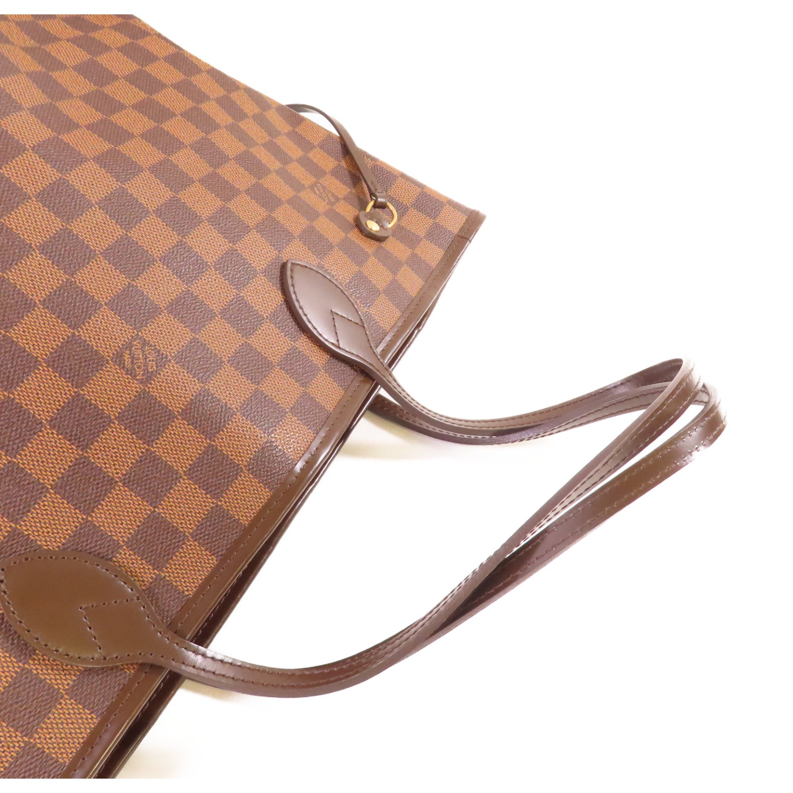LOUIS VUITTON Damier Ebene Neverfull MM Tote Bag金扣肩背袋啡色