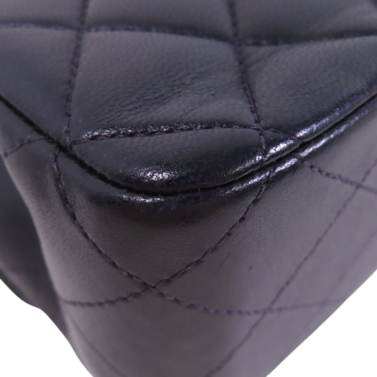 CHANEL 羊皮皮革Classic 25銀扣鏈帶肩背袋