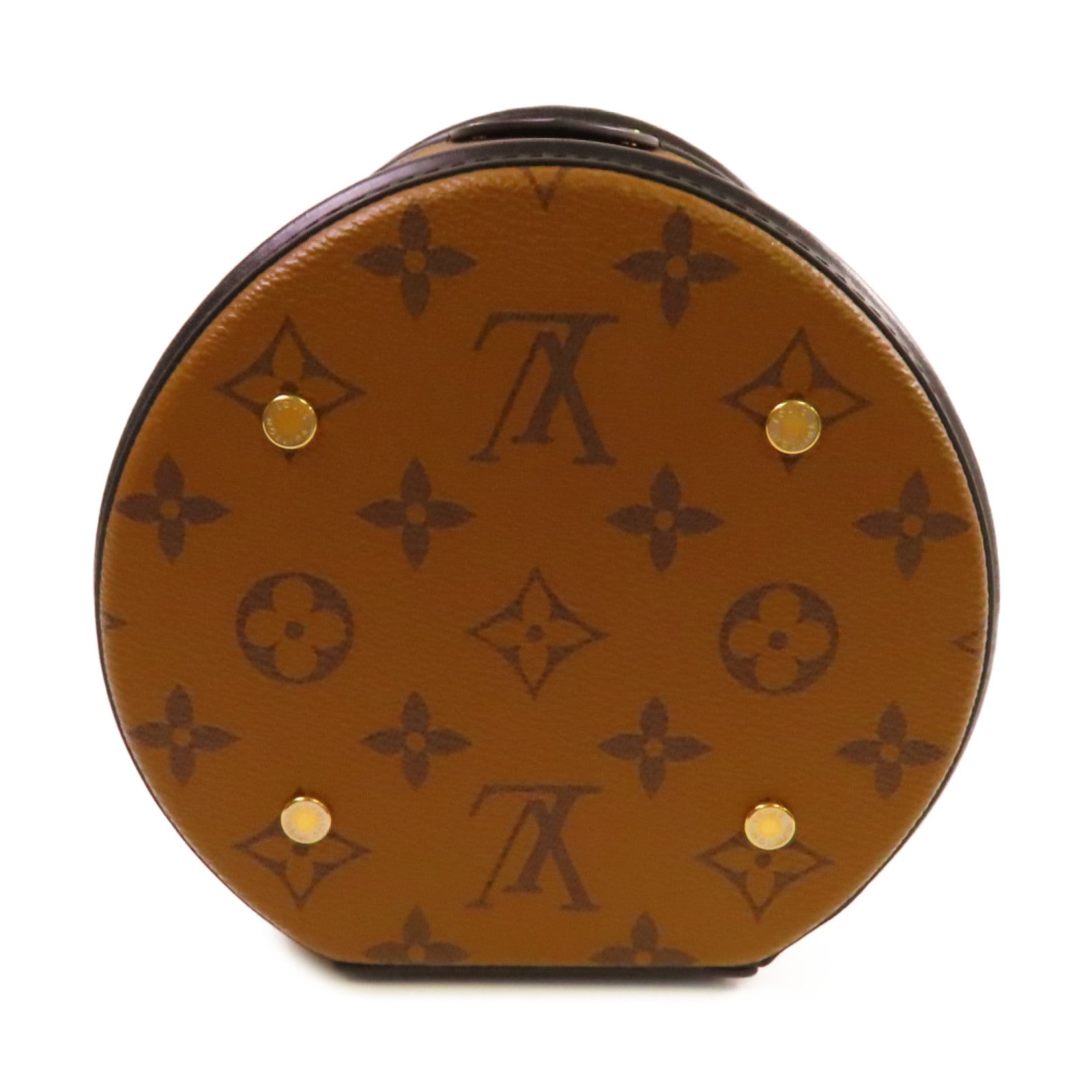 LOUIS VUITTON 【激減優惠】Monogram Reverse Cannes 2Way Shoulder Bag金扣手挽肩背兩用袋啡色/黑色