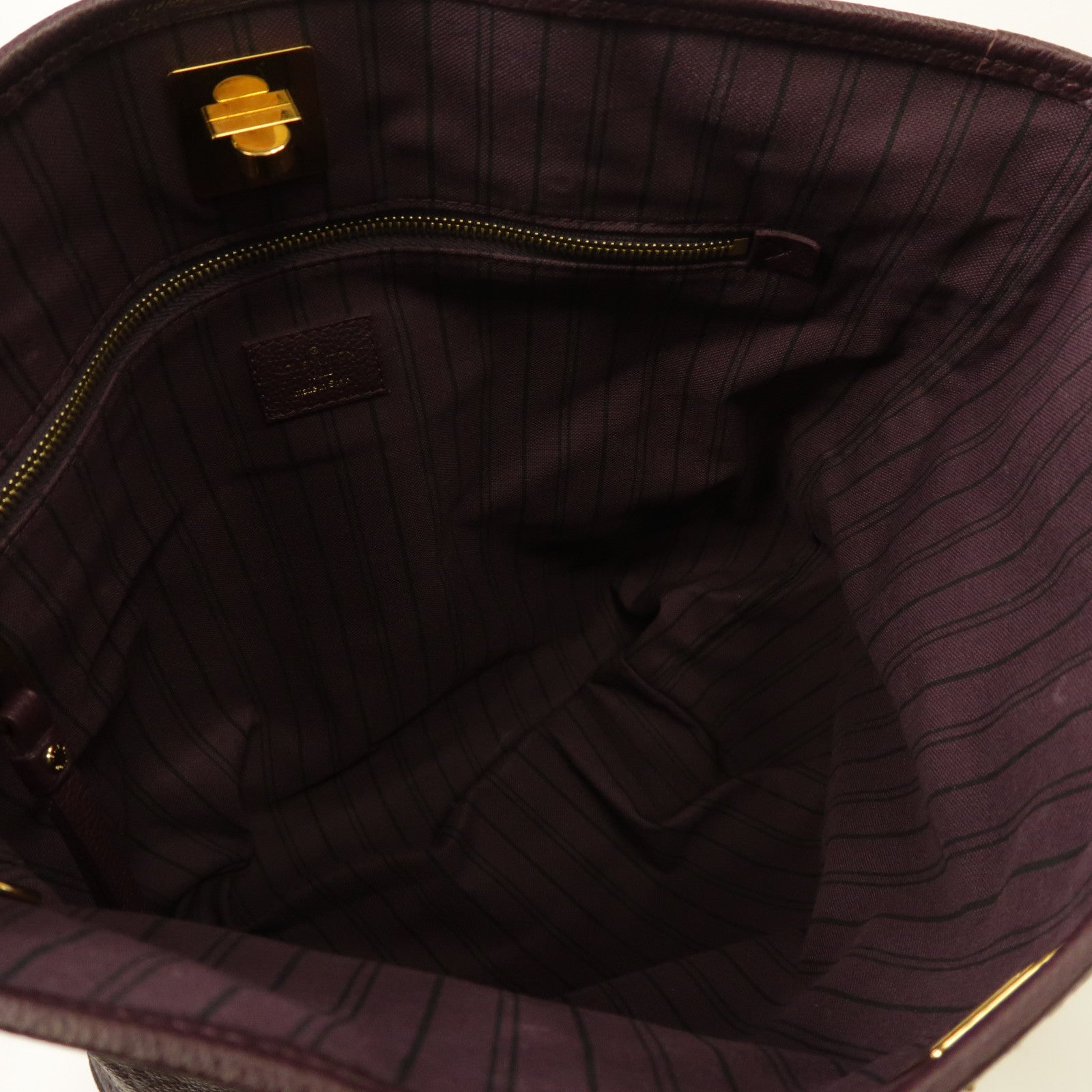 LOUIS VUITTON Monogram Empreinte Citadine PM金扣肩背袋紫色