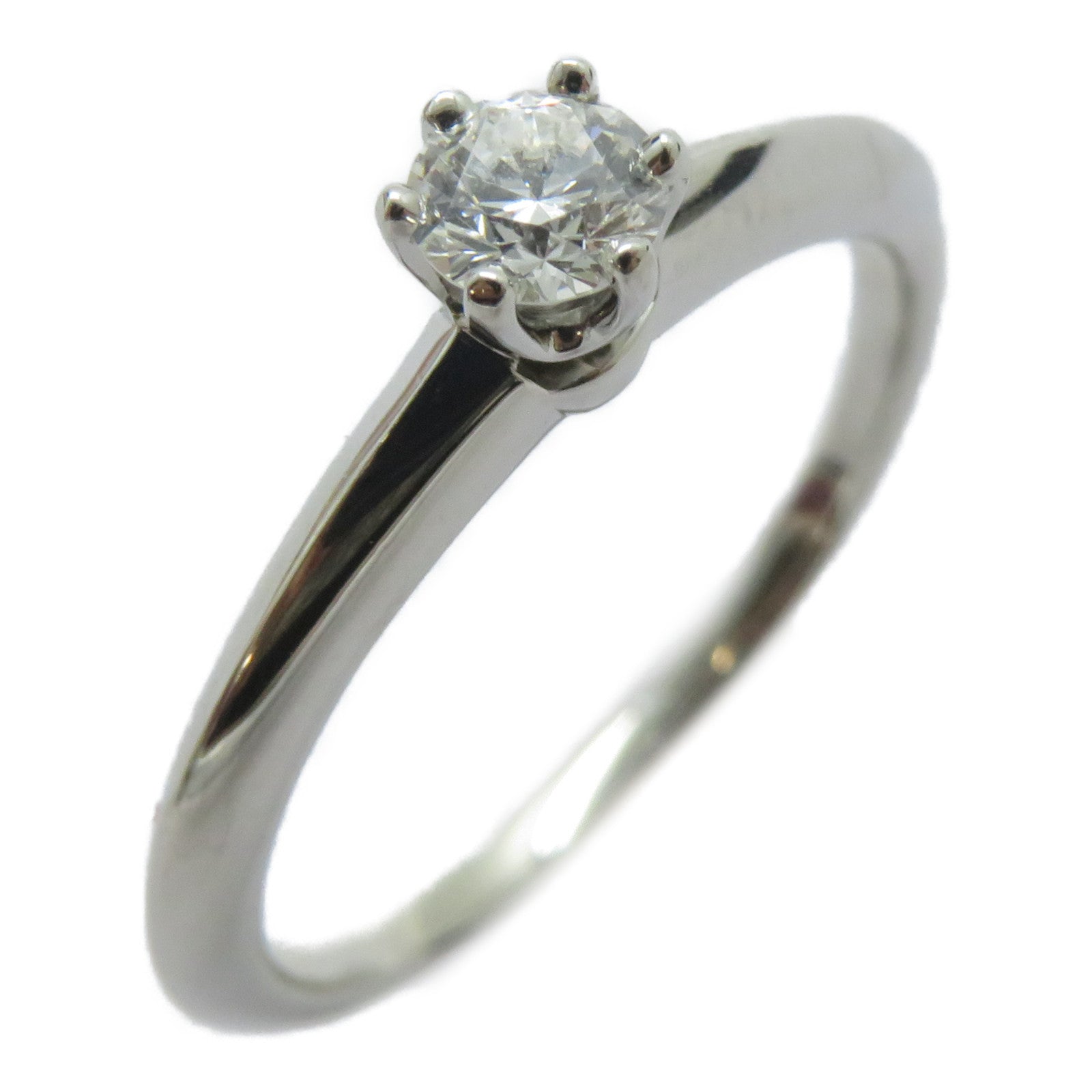 TIFFANY＆CO 950鉑金Solitaire Diamond Ring鑽石戒指US#6