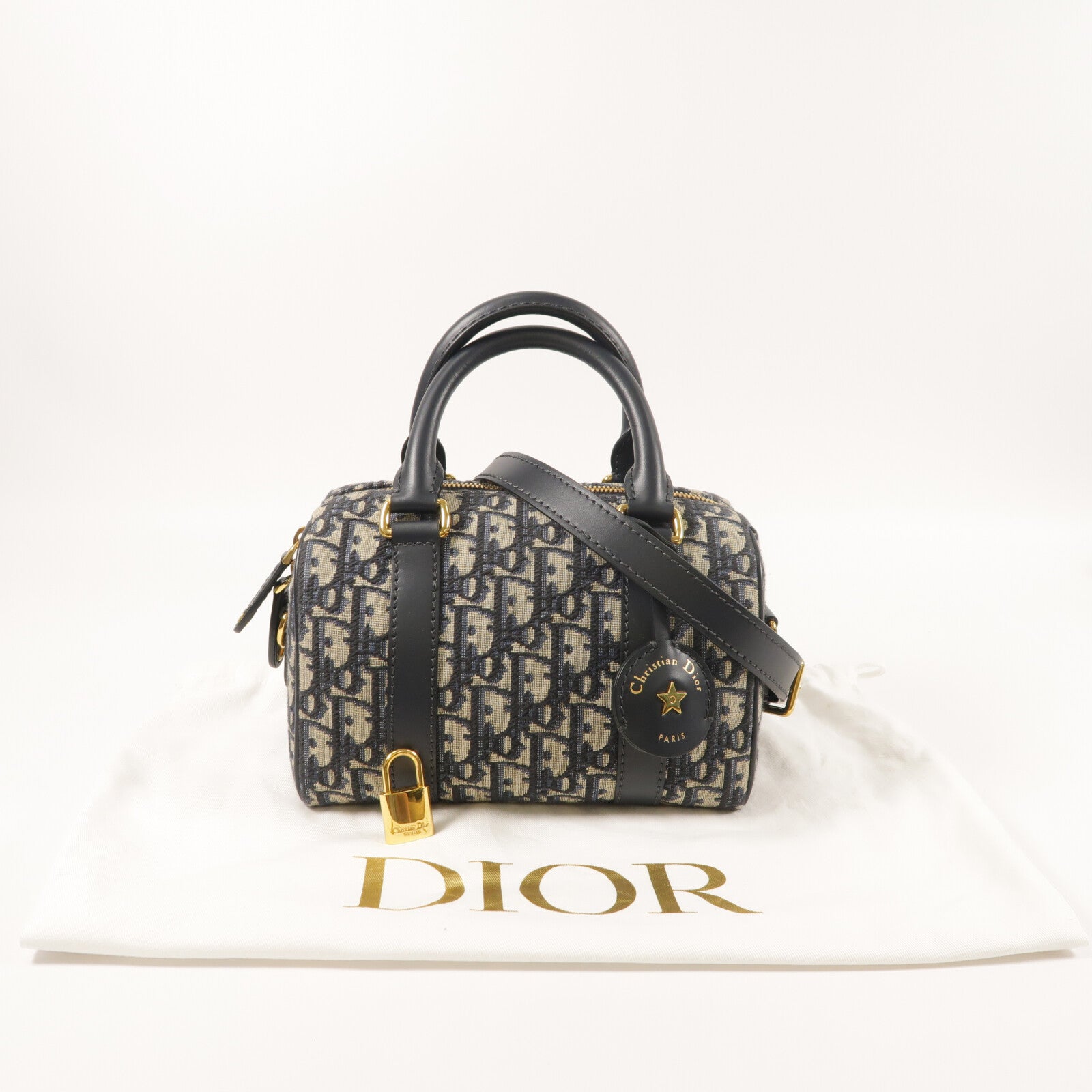 Dior 帆布Groove 20金扣手挽肩背兩用袋