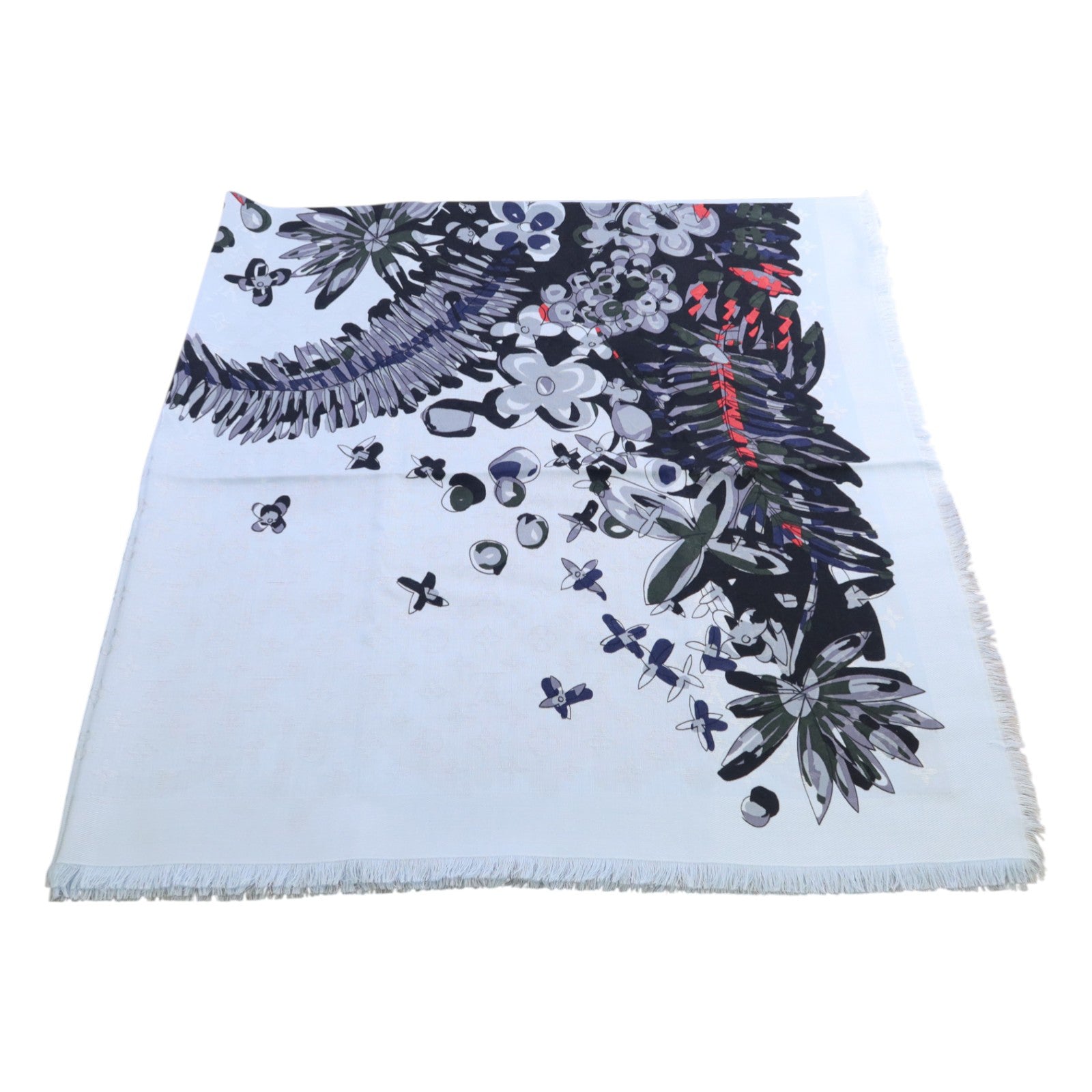 LOUIS VUITTON 羊毛/絲質Scarf絲巾