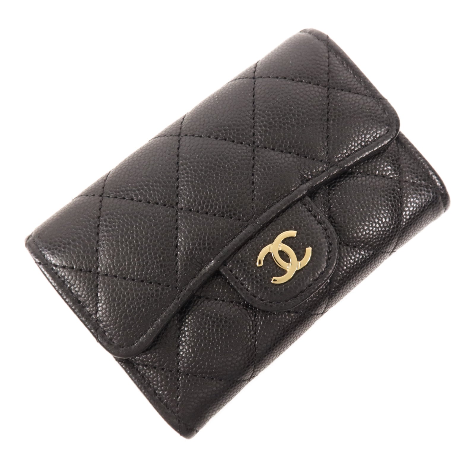 CHANEL 牛皮皮革Card Case金扣卡片套