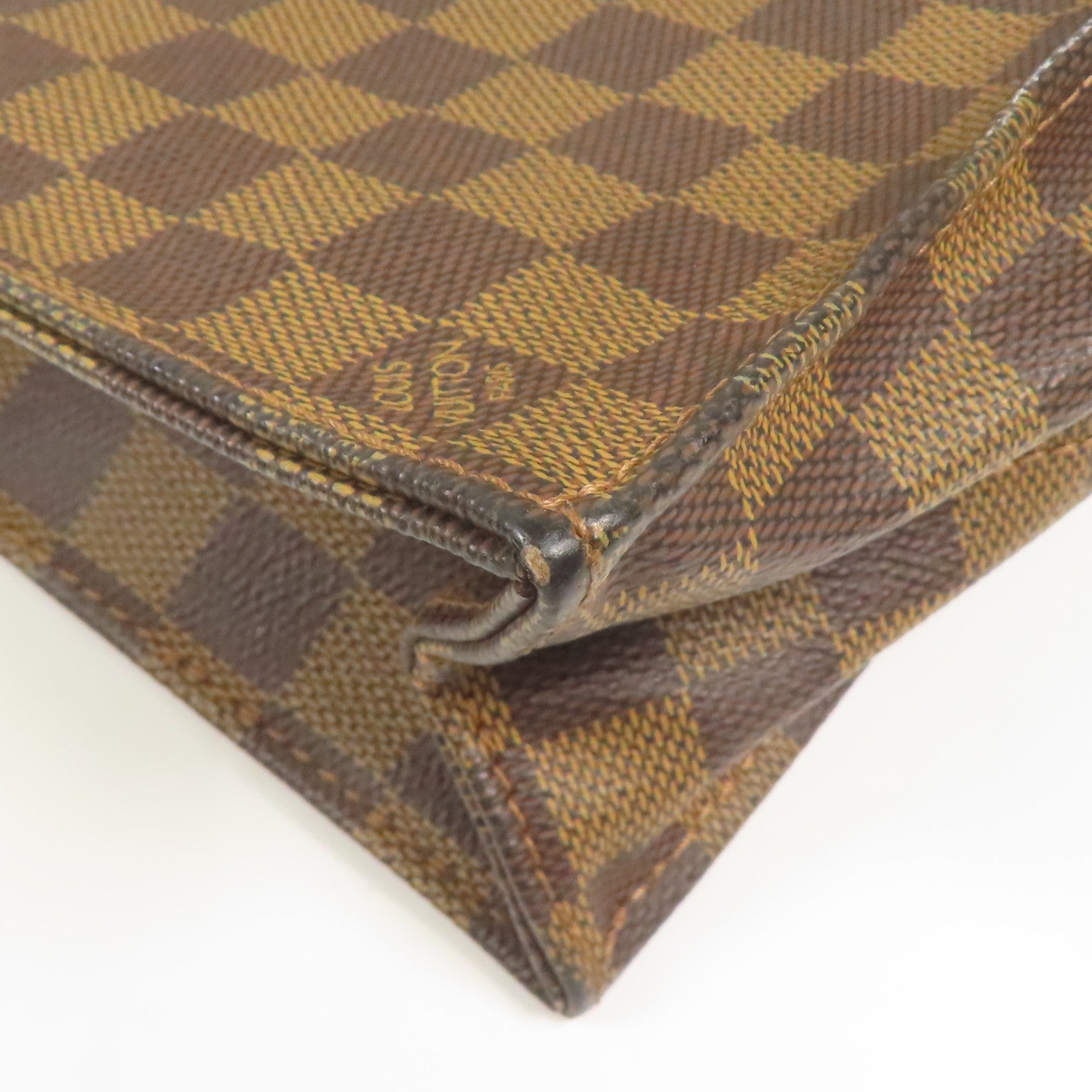 LOUIS VUITTON Damier Sac Plat金扣手挽袋