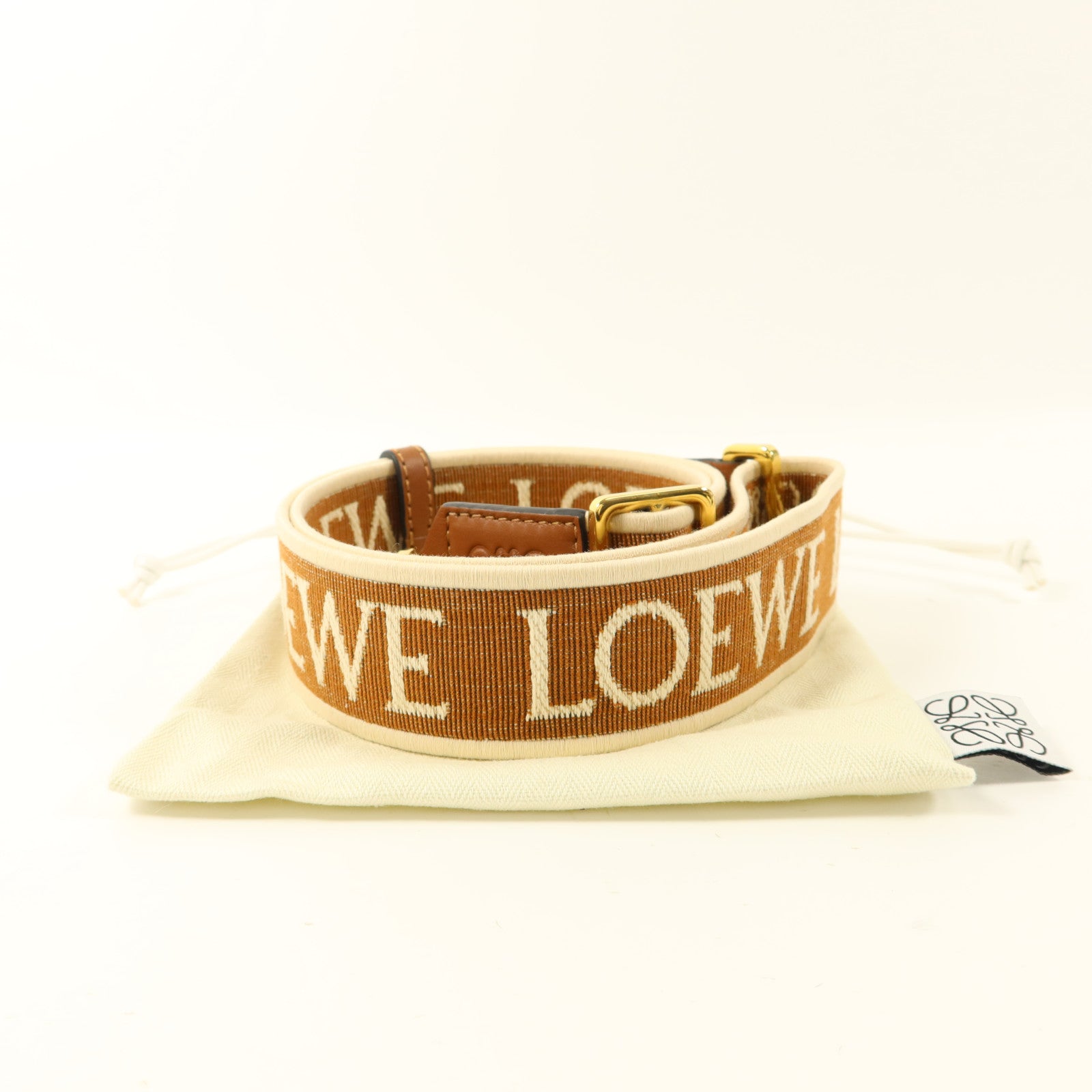 LOEWE 帆布/牛皮皮革Shoulder Strap肩帶