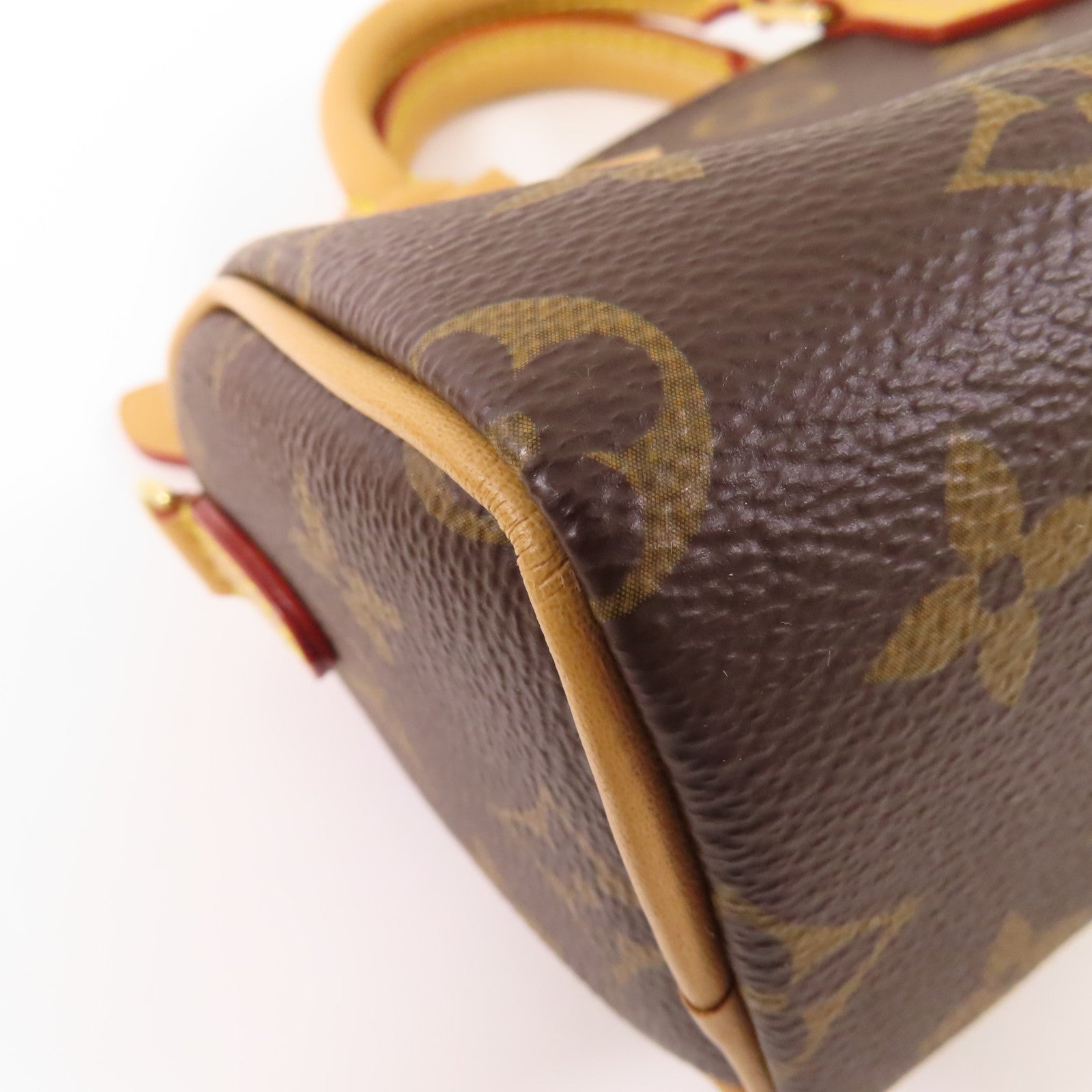LOUIS VUITTON Monogram Nano Speedy金扣手挽肩背兩用袋