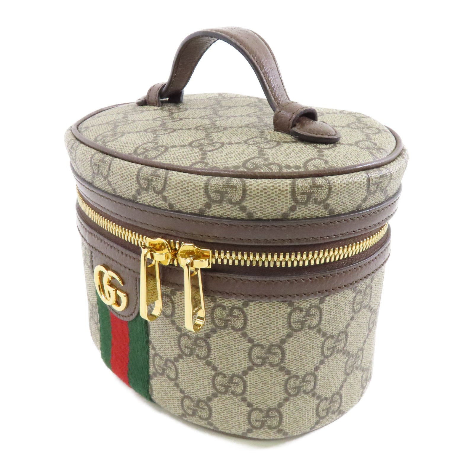 GUCCI 塗層帆布Ophidia Cosmetic Case金扣化妝袋啡色