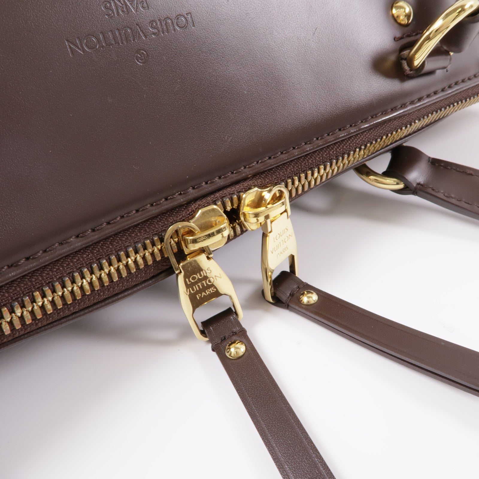 LOUIS VUITTON Damier Westminster GM金扣肩背袋棕色