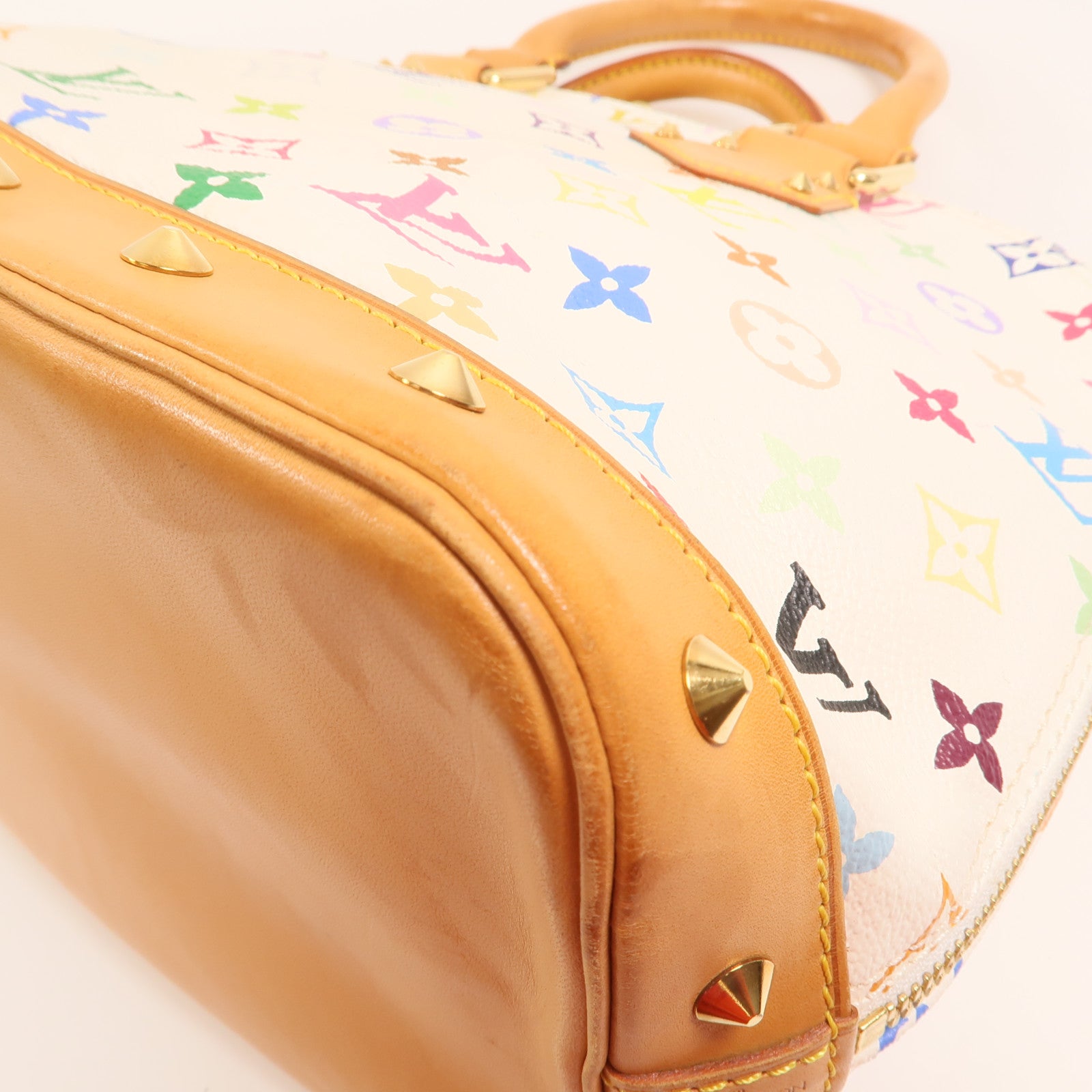 LOUIS VUITTON Monogram Multicolore Alma PM金扣手挽袋
