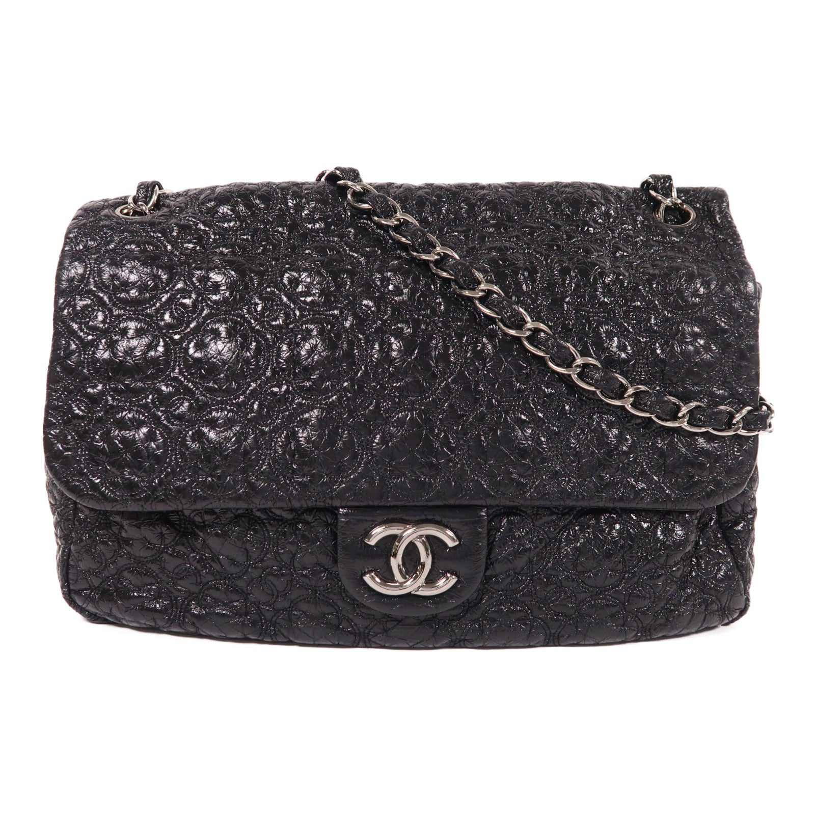 CHANEL 【激減優惠】皮革Shoulder Bag銀扣鏈帶肩背袋