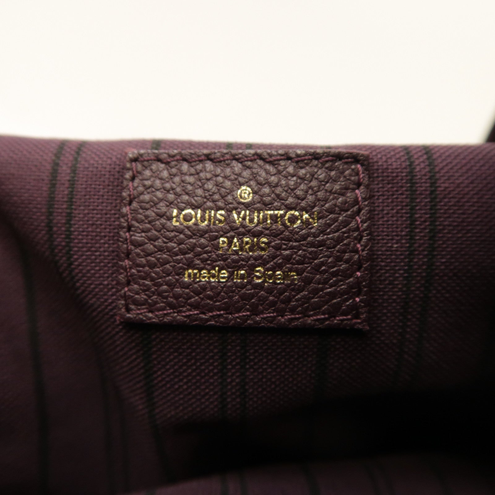LOUIS VUITTON Monogram Empreinte Citadine PM金扣肩背袋紫色