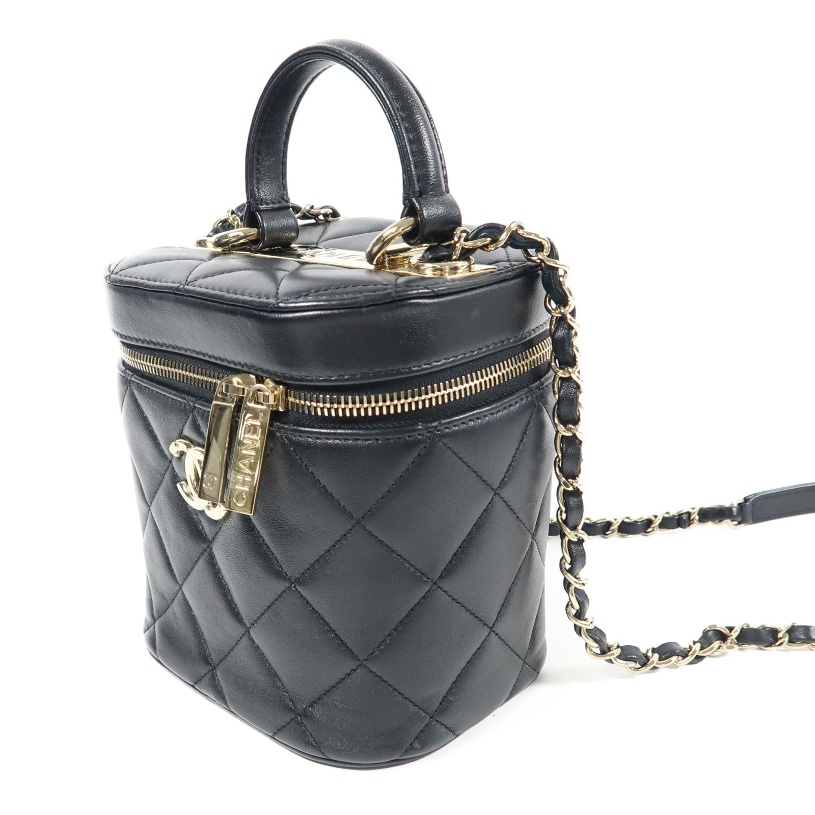 CHANEL 【激減優惠】羊皮皮革Trendy CC Vanity Case金扣鏈帶肩背袋