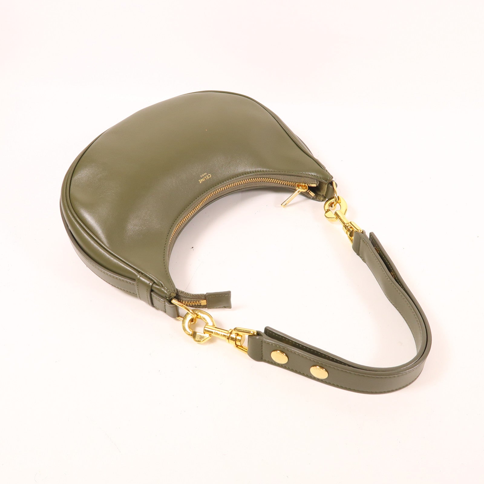 CELINE 牛皮皮革Ava金扣肩背袋
