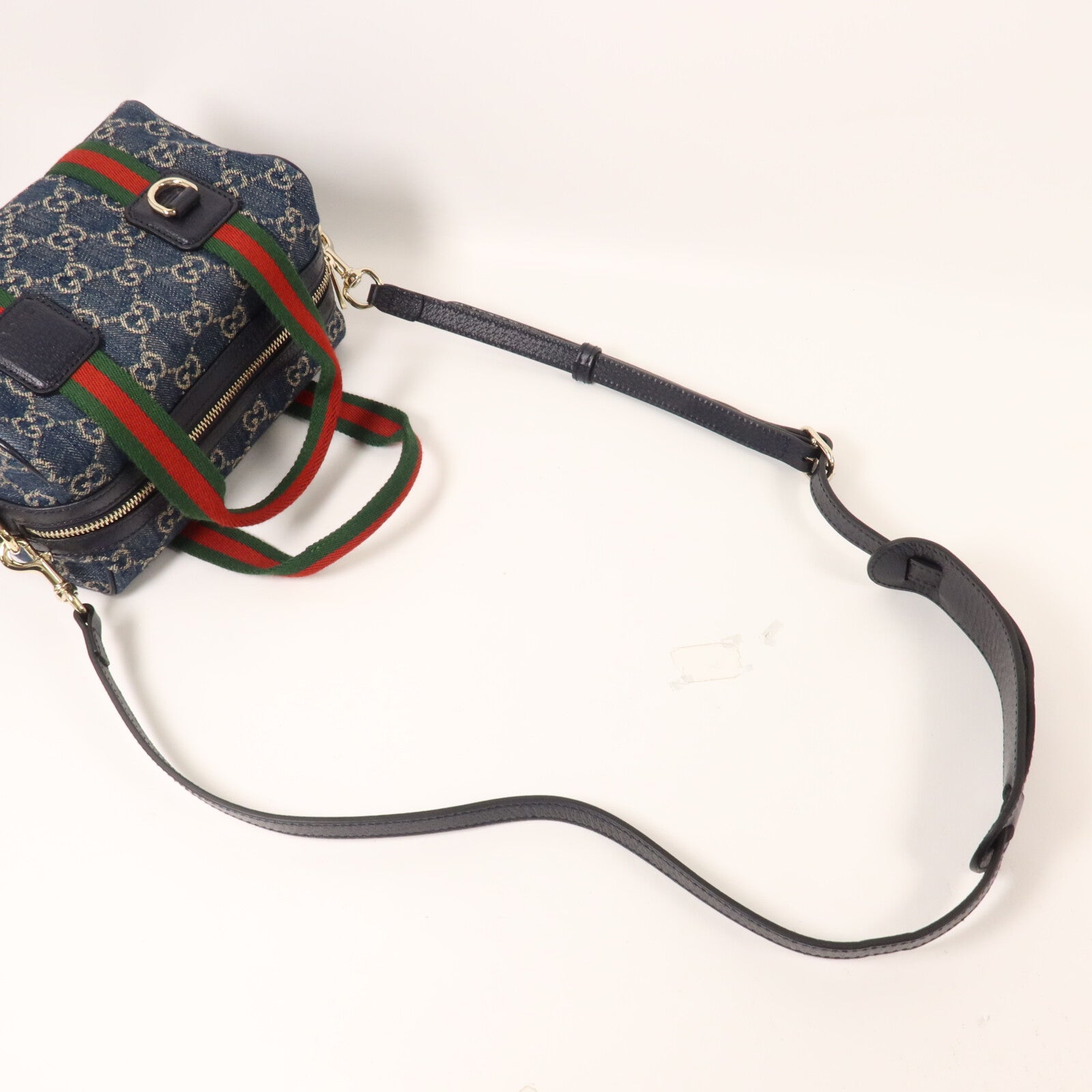 GUCCI 牛仔布Ophidia Boston手挽肩背兩用袋