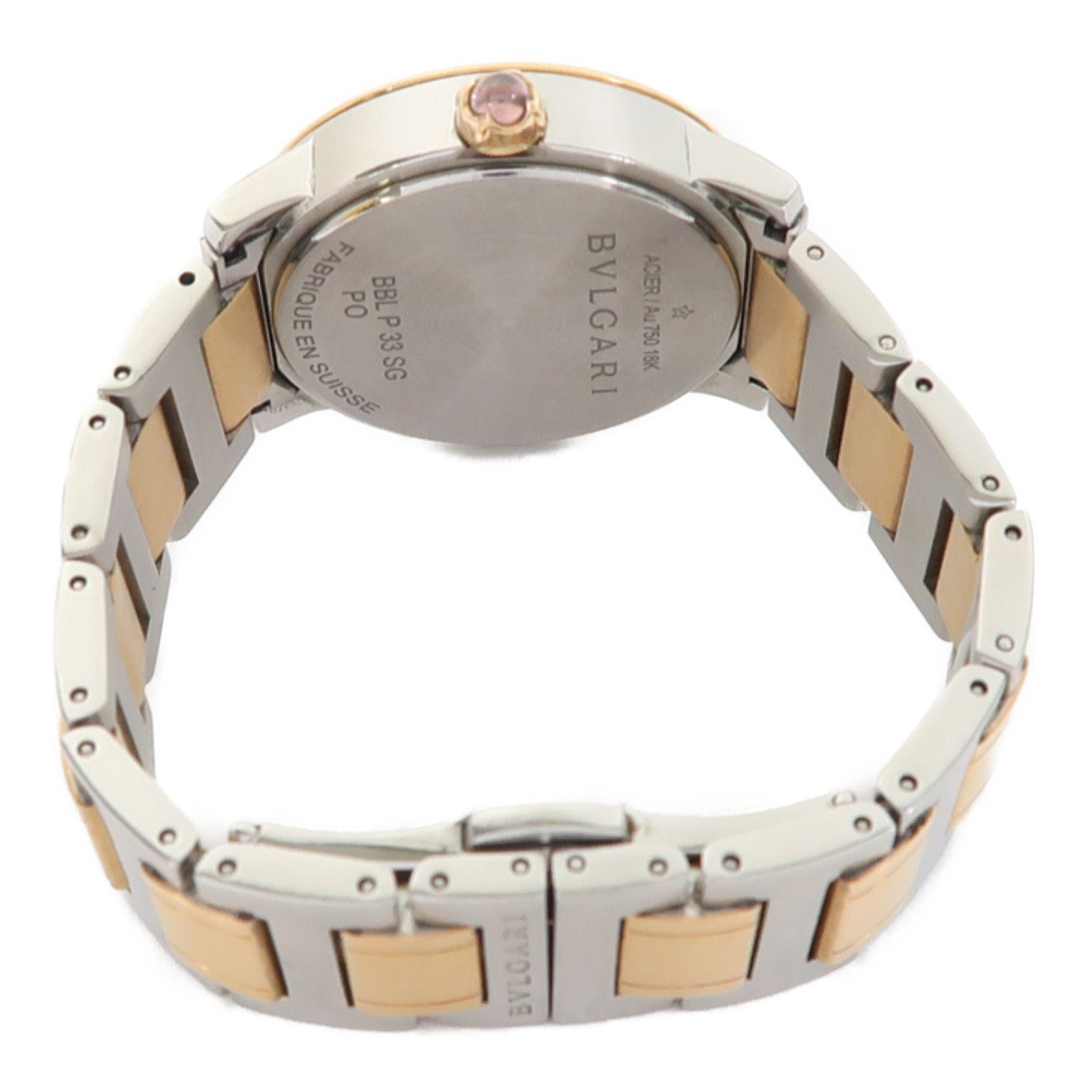 BVLGARI Bvlgari Bvlgari不鏽鋼/18K玫瑰金手錶自動機芯珠光色