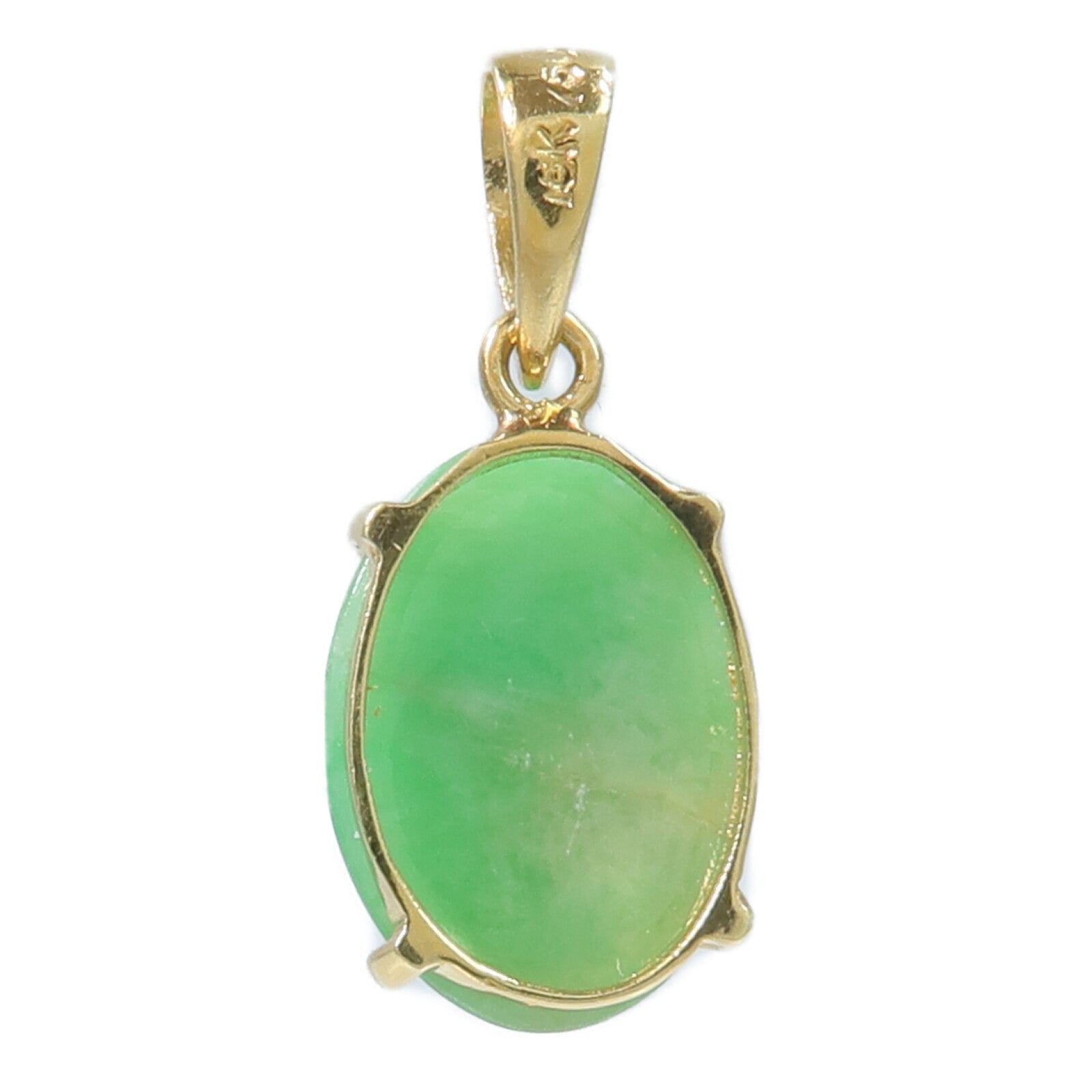 JEWELRY 18K黃金Jade Pendant Top翡翠吊墜