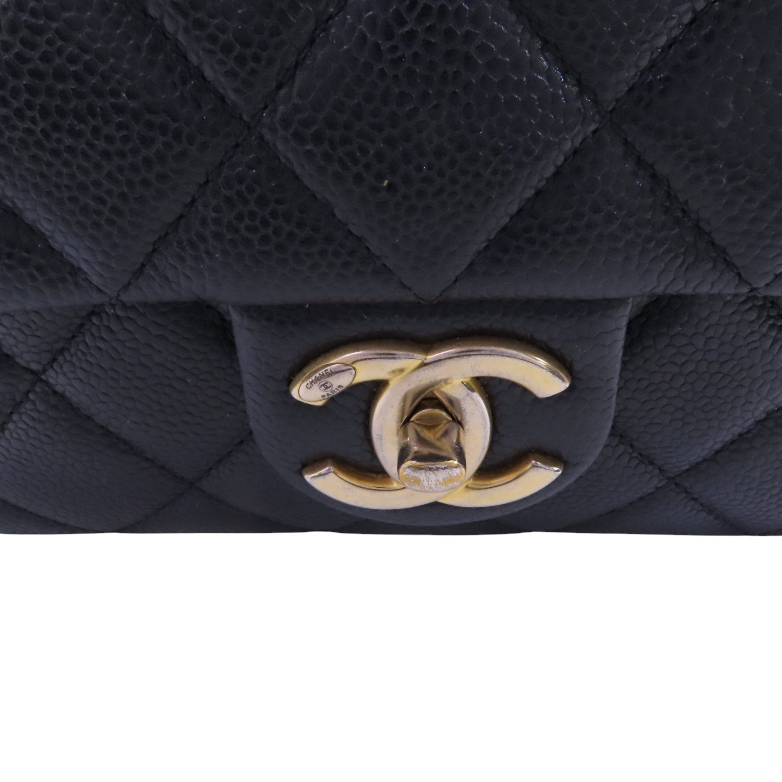 CHANEL 牛皮皮革Chain Shoulder Bag金扣鏈帶肩背袋
