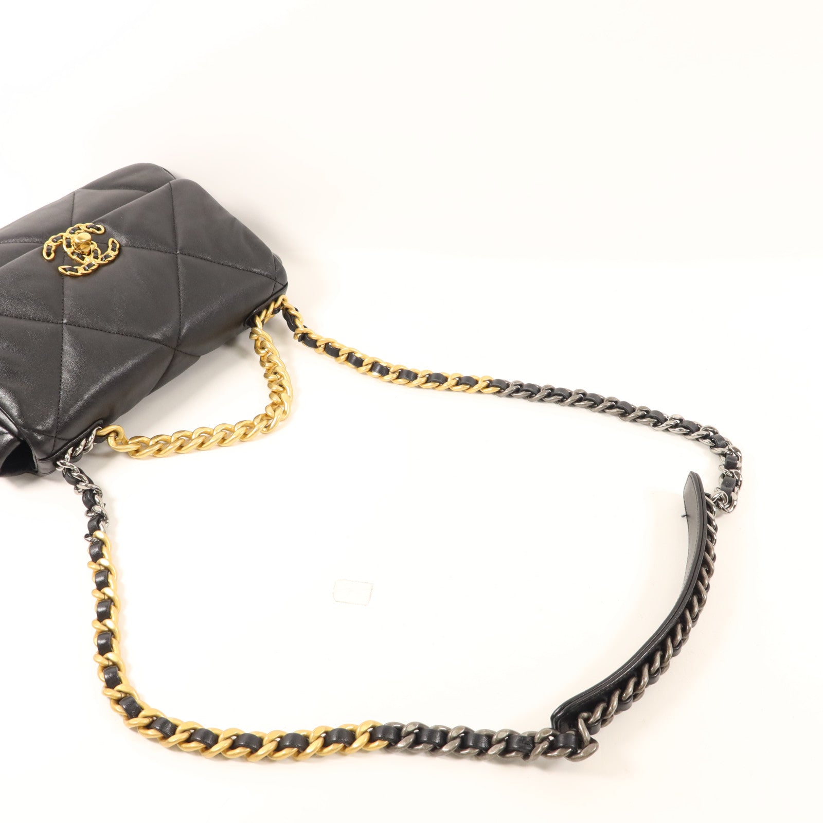 CHANEL 羊皮皮革Chanel 19 Small金扣手挽肩背兩用袋