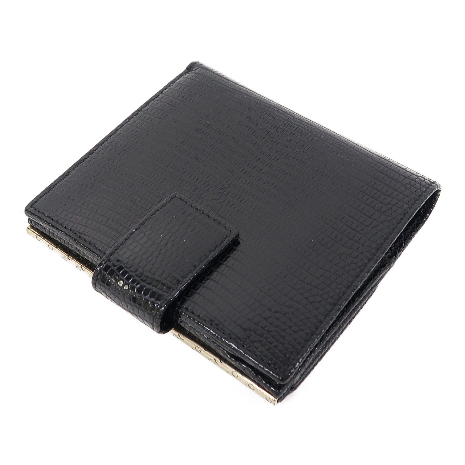 GUCCI 牛皮皮革Wallet金扣錢包黑色