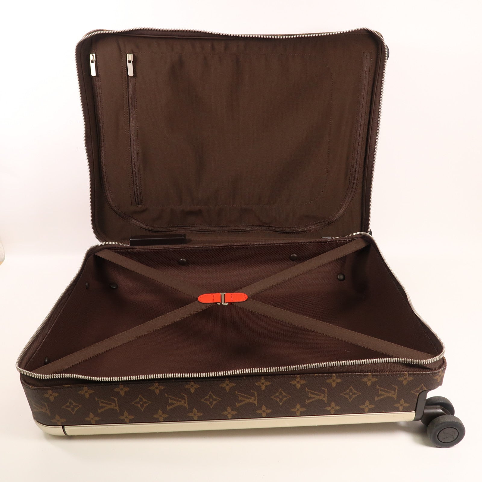 LOUIS VUITTON Monogram/金屬Horizon 55銀扣行李箱