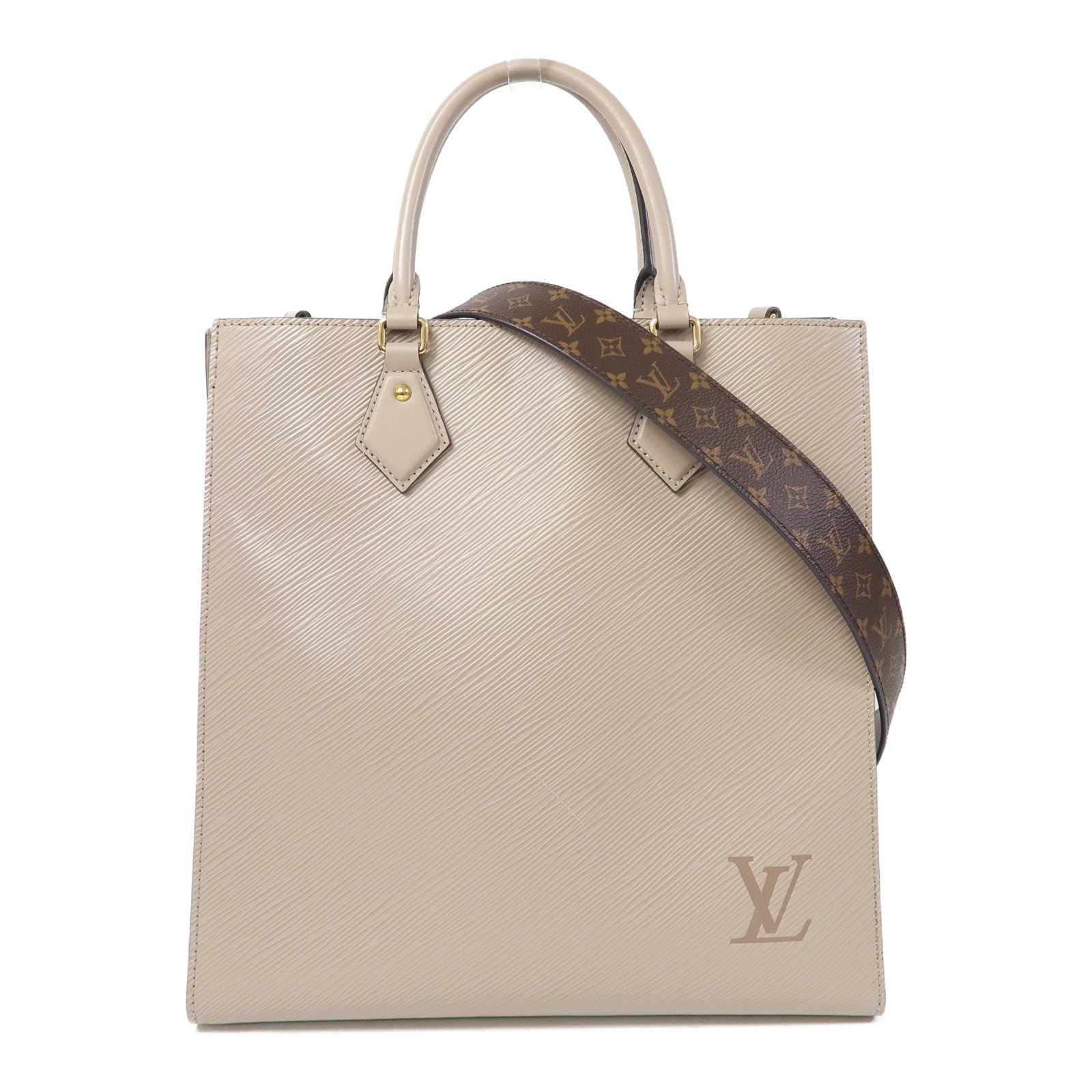 LOUIS VUITTON (PRICE DOWN) LV GHW Sac Plat PM 2 Way Shoulder Bag M58658 Epi Khaki