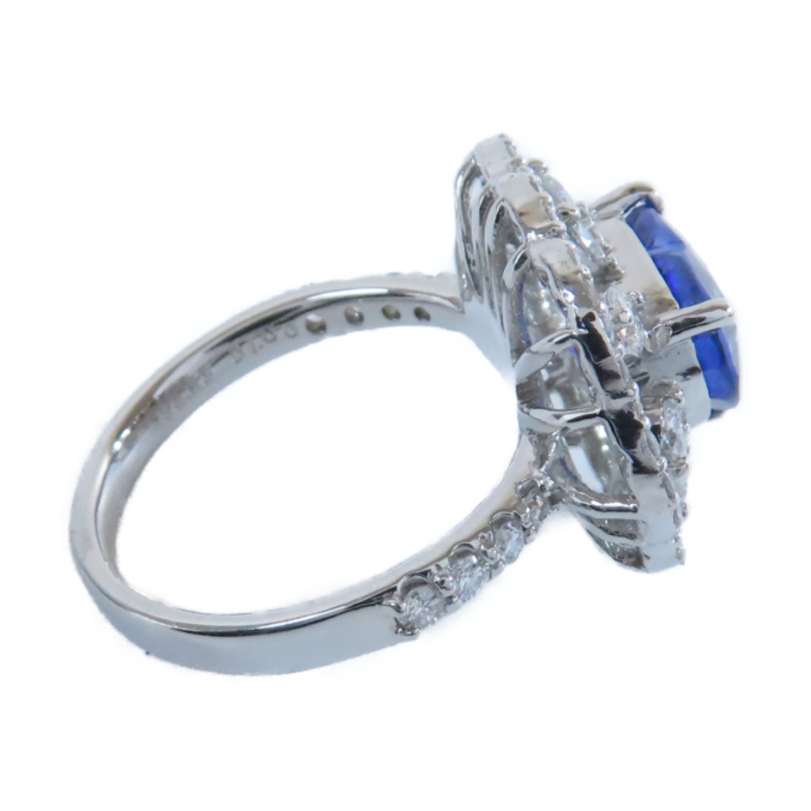 JEWELRY 【激減優惠】PT950鉑金Ring3.63ct藍寶石/1.00ct鑽石戒指US#6.25