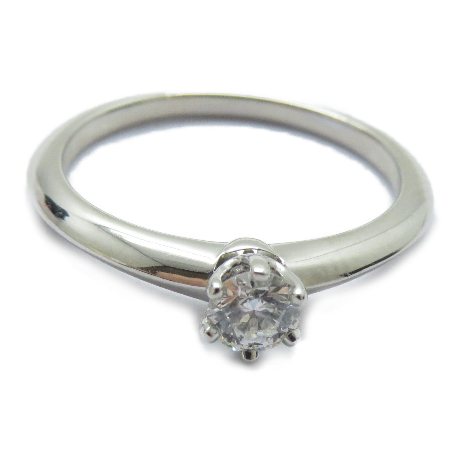 TIFFANY＆CO 950鉑金Solitaire Diamond Ring鑽石戒指US#6
