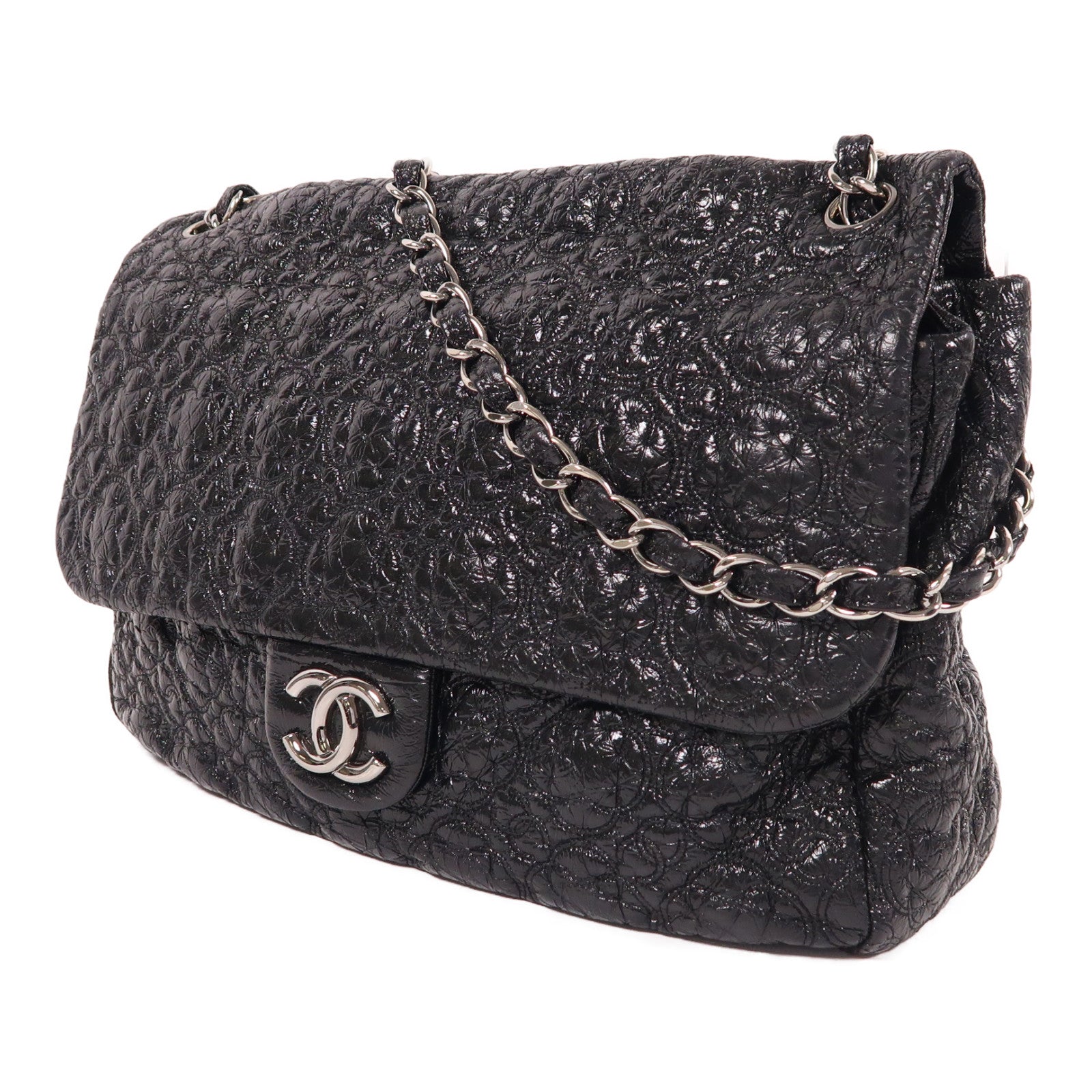 CHANEL 【激減優惠】皮革Shoulder Bag銀扣鏈帶肩背袋