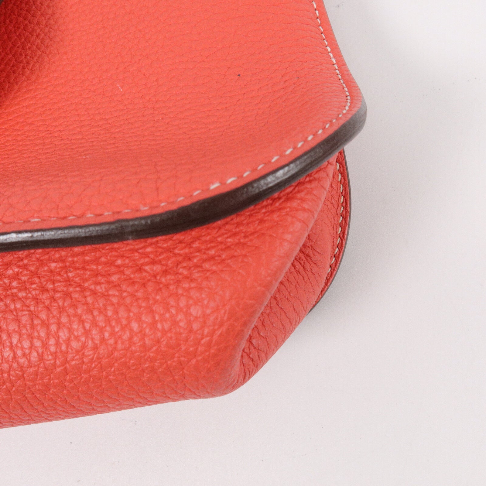 HERMES Clemence皮革Halzan 31手挽肩背兩用袋Rose Jaipur/Capucine