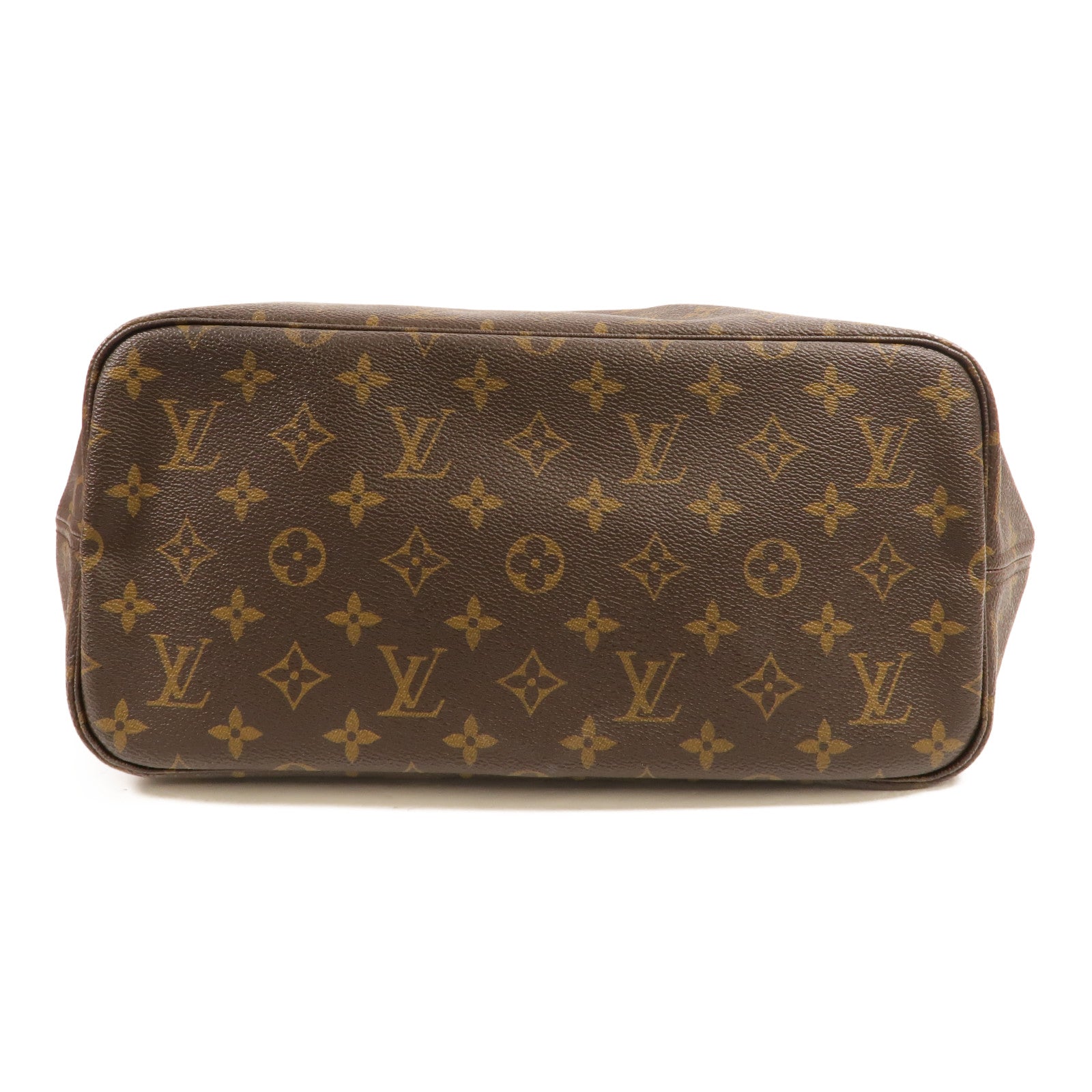 LOUIS VUITTON Monogram Neverfull MM金扣手挽袋