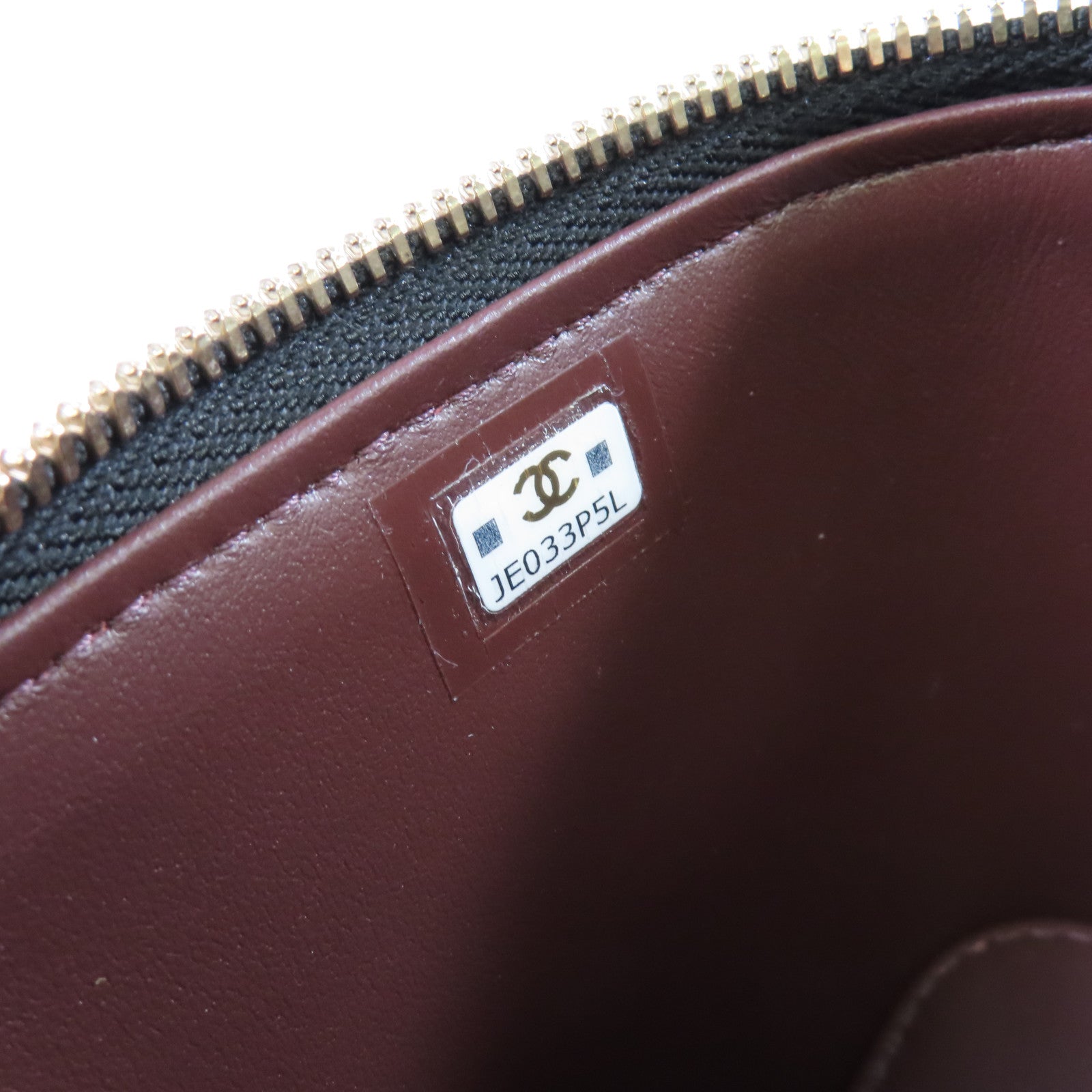 CHANEL 菱格Caviar皮革Vanity Case Shoulder Bag金扣鏈帶肩背袋黑色