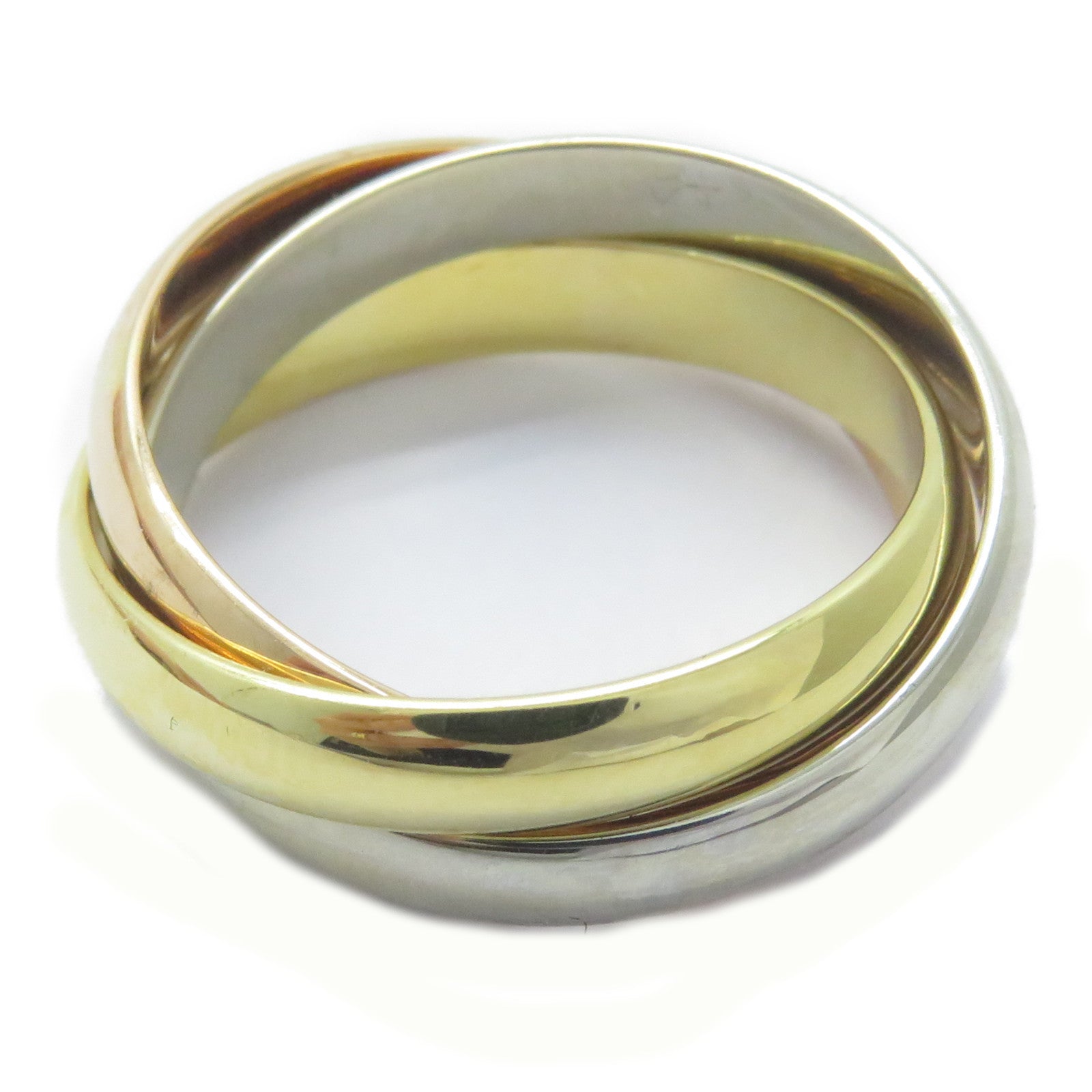 CARTIER 18K黃金/白金/玫瑰金Les Must De Trinity戒指Cartier#55/US#7.25